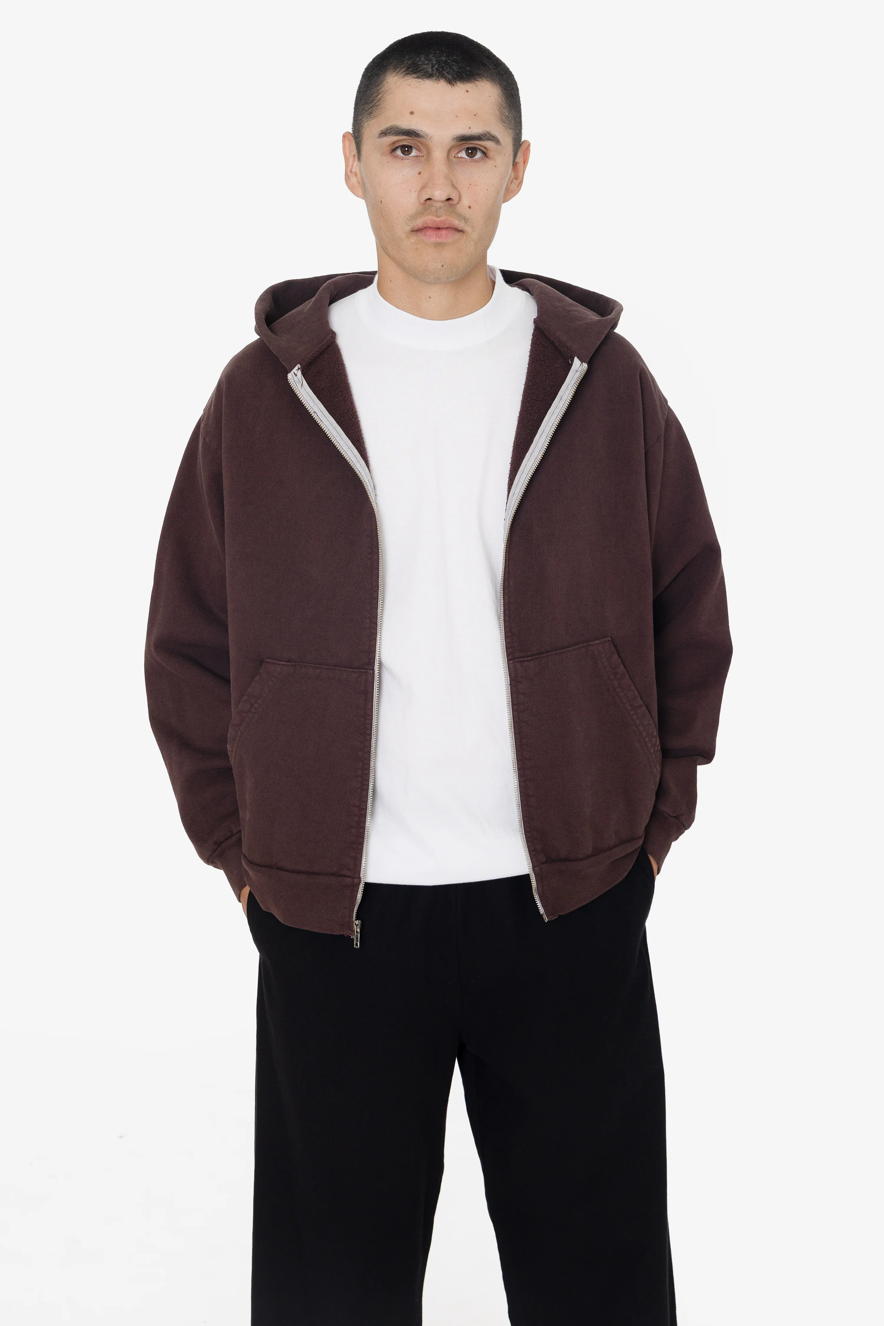 HF10 - Heavy Fleece Zip-Up Hoodie (Garment Dye) - Image 8