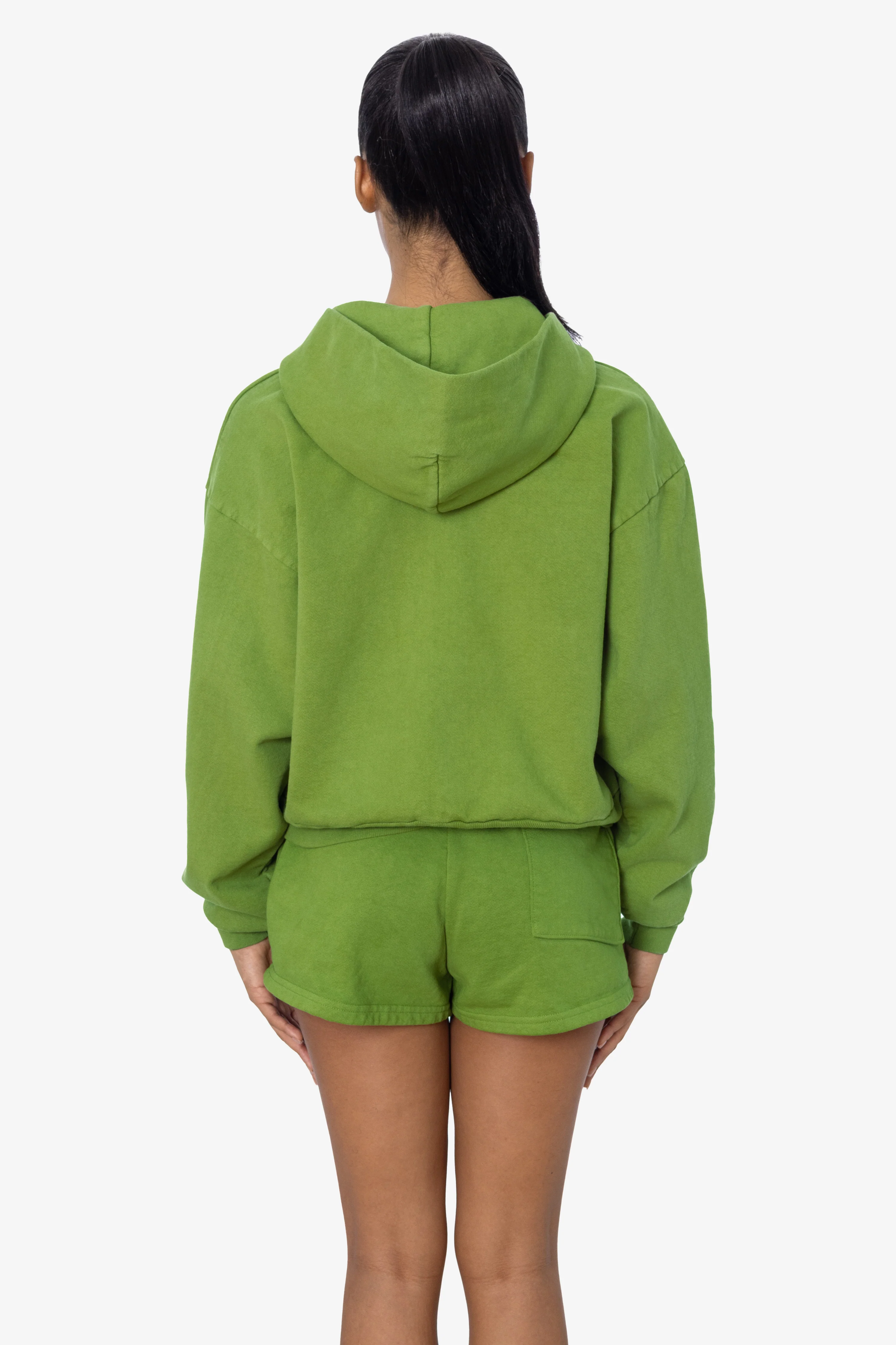 HF16 - Heavy Fleece Cropped Zip-Up Hoodie (Garment Dye) - Image 15