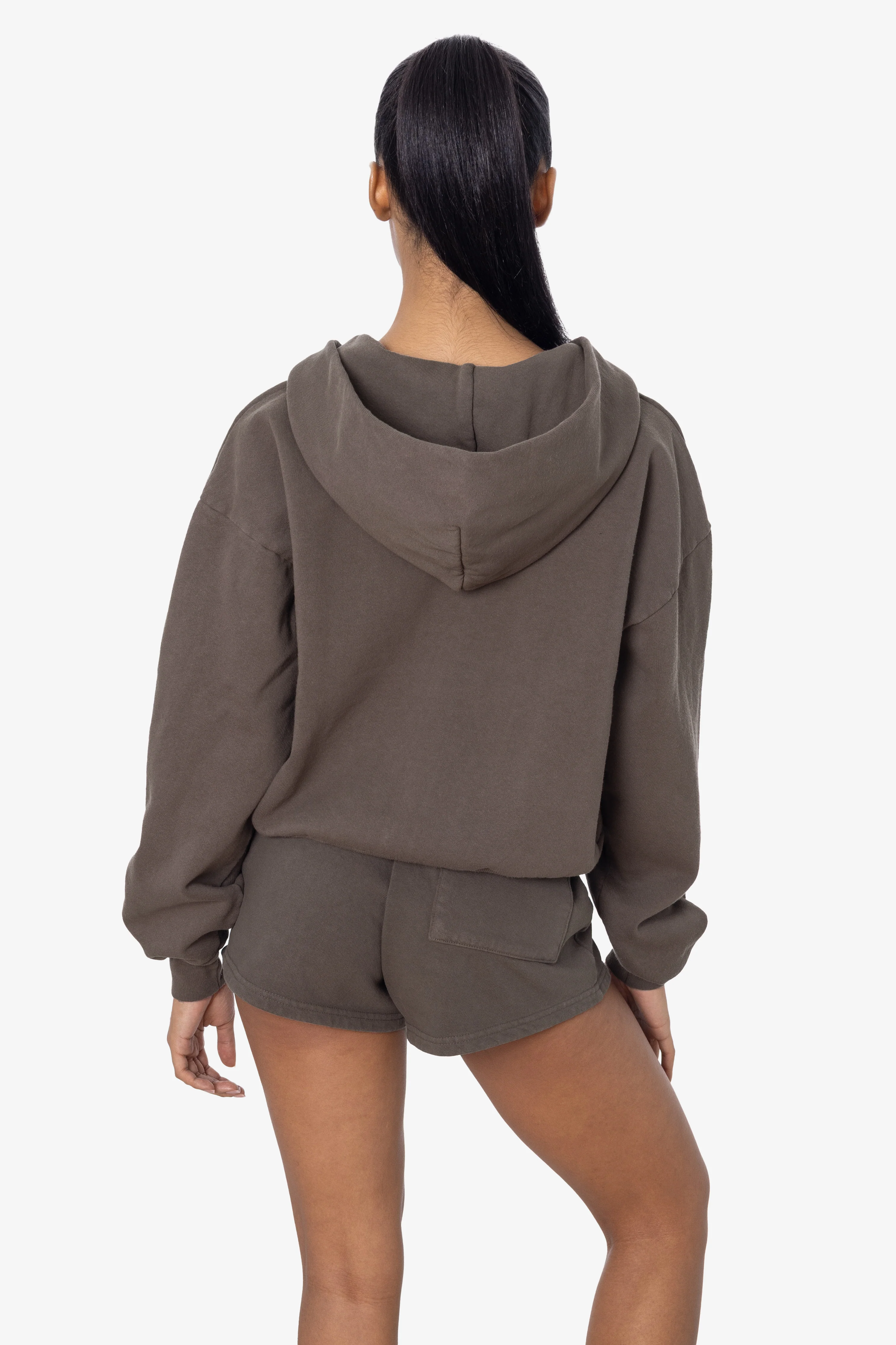 HF16 - Heavy Fleece Cropped Zip-Up Hoodie (Garment Dye) - Image 19