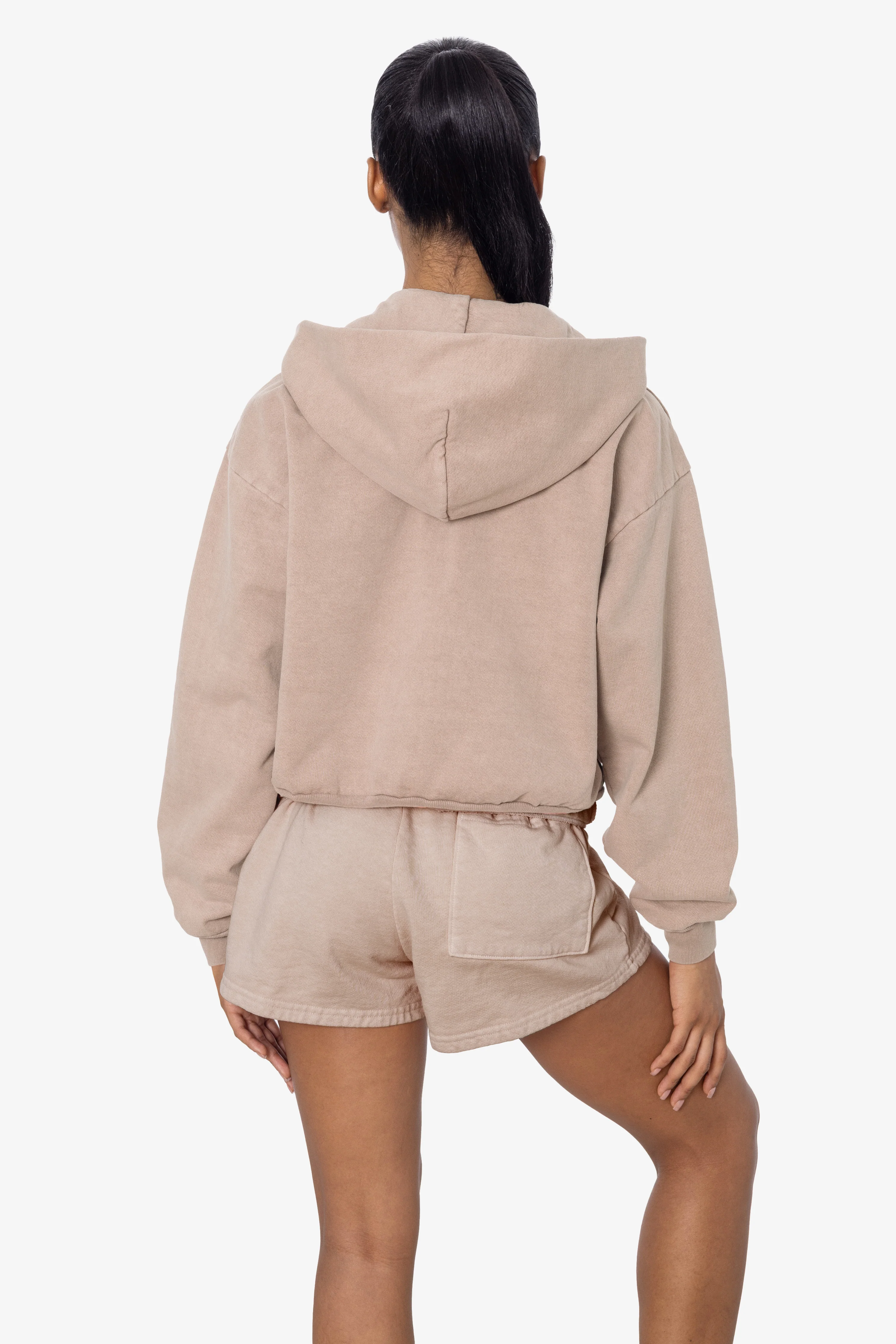 HF16 - Heavy Fleece Cropped Zip-Up Hoodie (Garment Dye) - Image 39