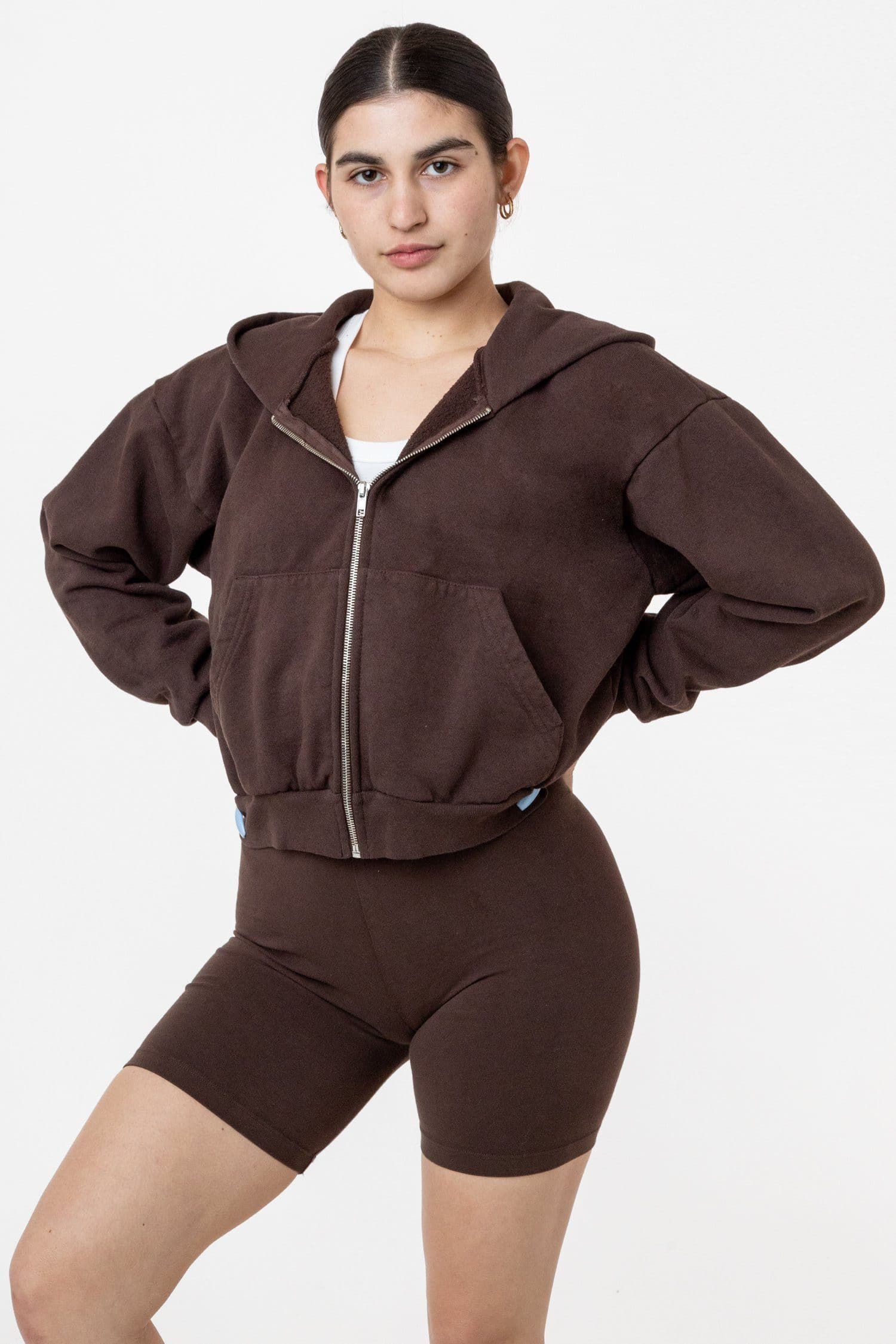 HF16 - Heavy Fleece Cropped Zip-Up Hoodie (Garment Dye) - Image 48