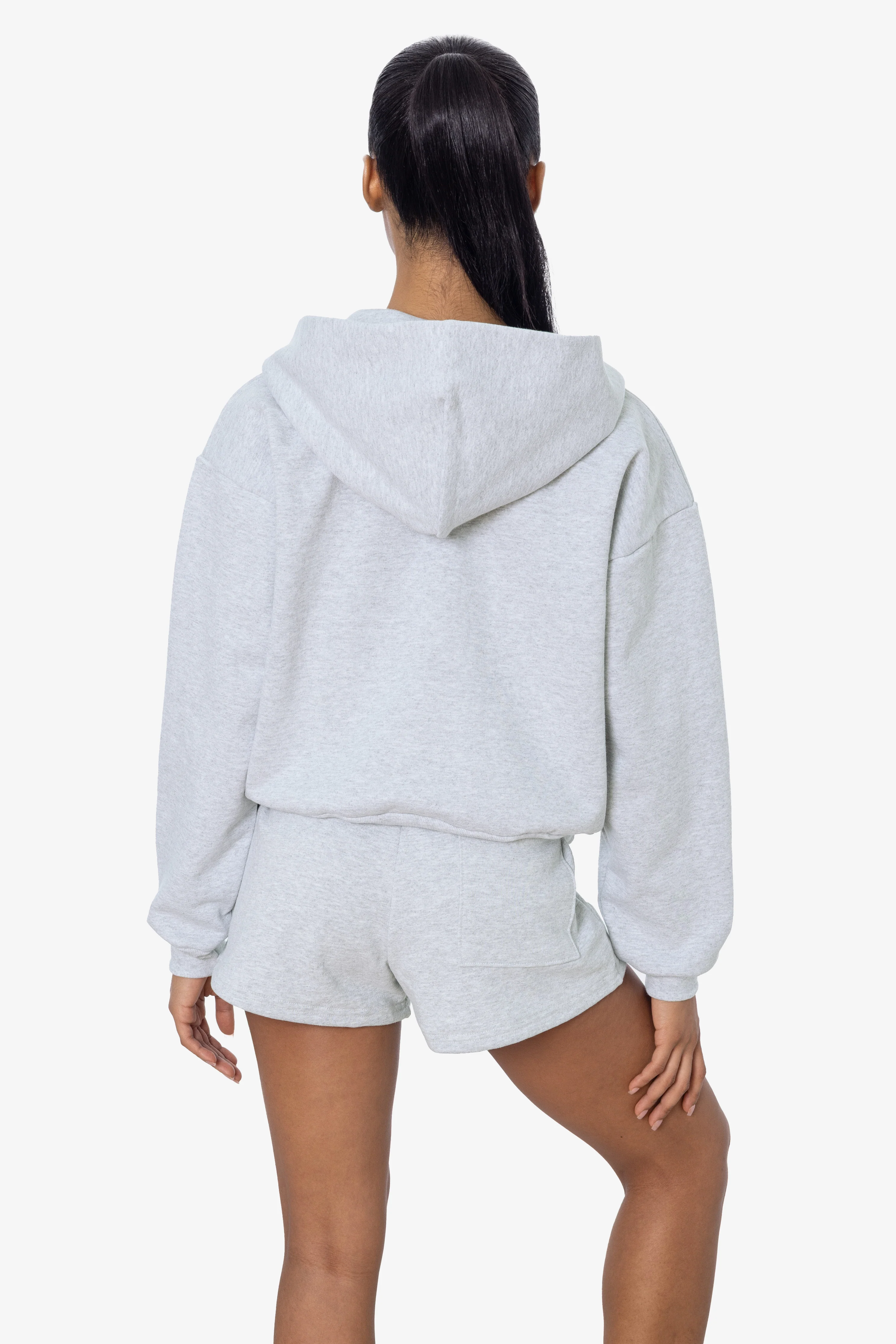 HF16 - Heavy Fleece Cropped Zip-Up Hoodie (Garment Dye) - Image 5