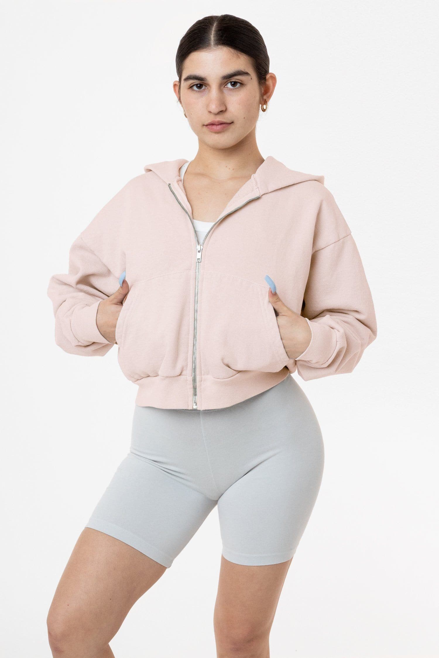 HF16 - Heavy Fleece Cropped Zip-Up Hoodie (Garment Dye) - Image 50