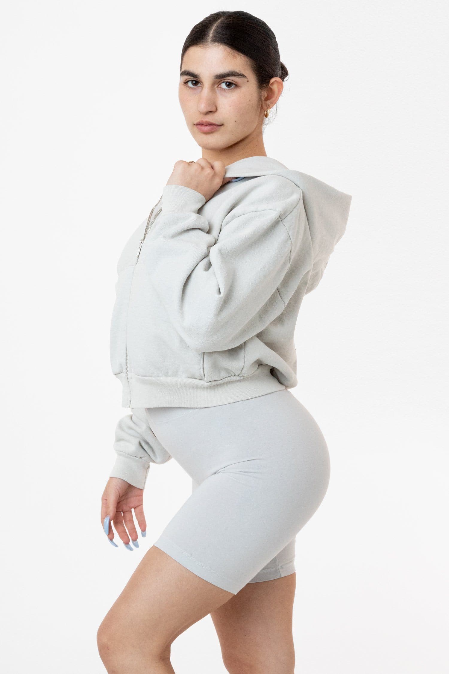 HF16 - Heavy Fleece Cropped Zip-Up Hoodie (Garment Dye) - Image 55