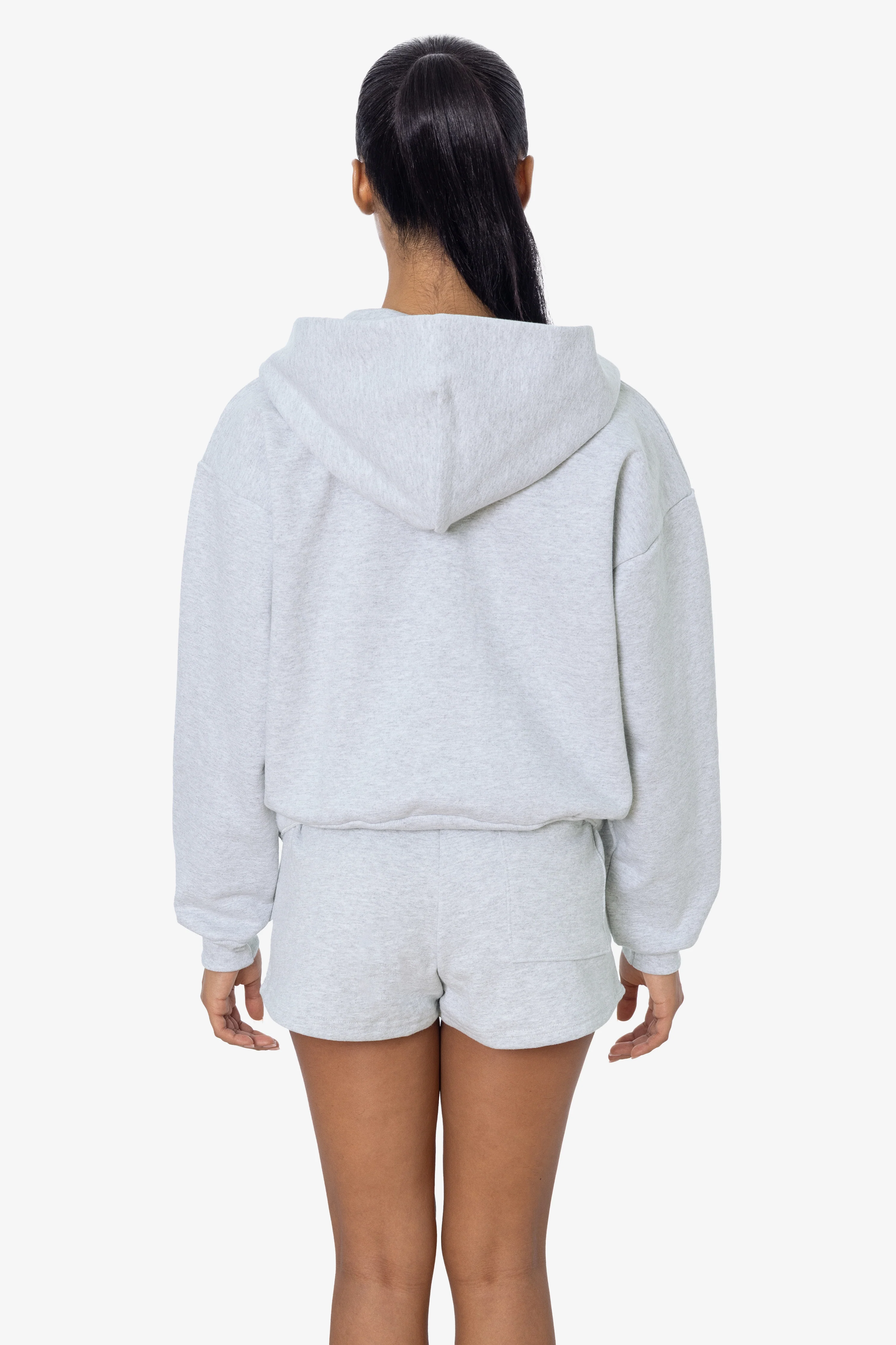 HF16 - Heavy Fleece Cropped Zip-Up Hoodie (Garment Dye) - Image 6