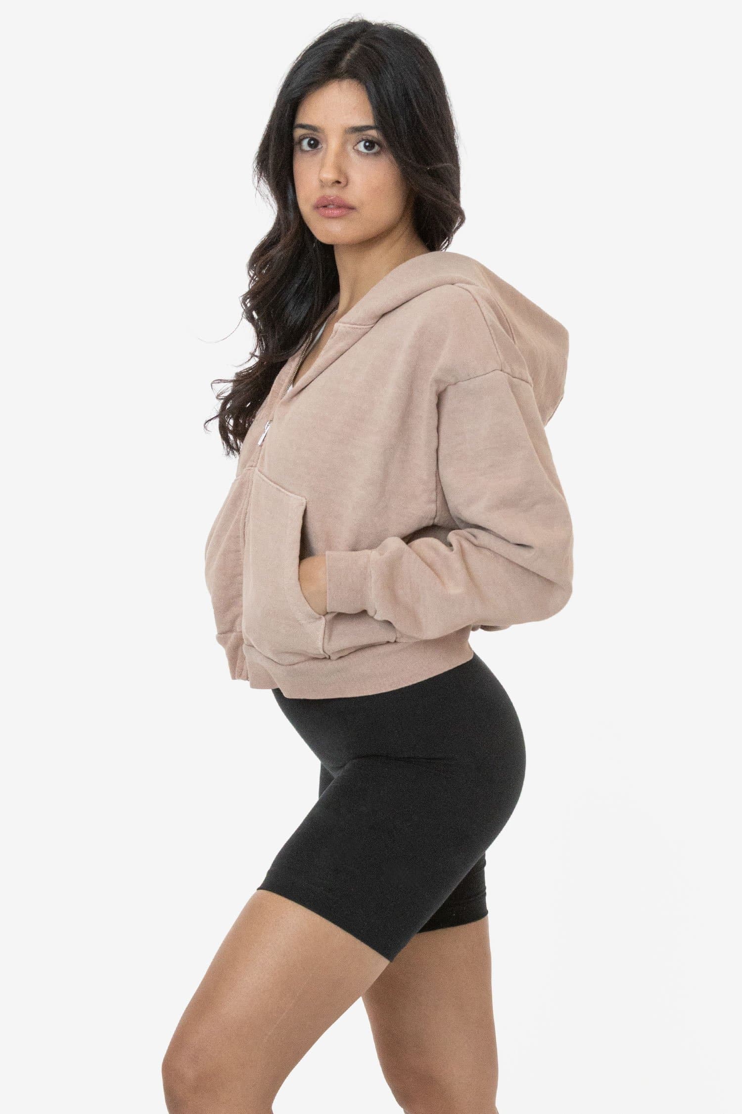 HF16 - Heavy Fleece Cropped Zip-Up Hoodie (Garment Dye) - Image 65