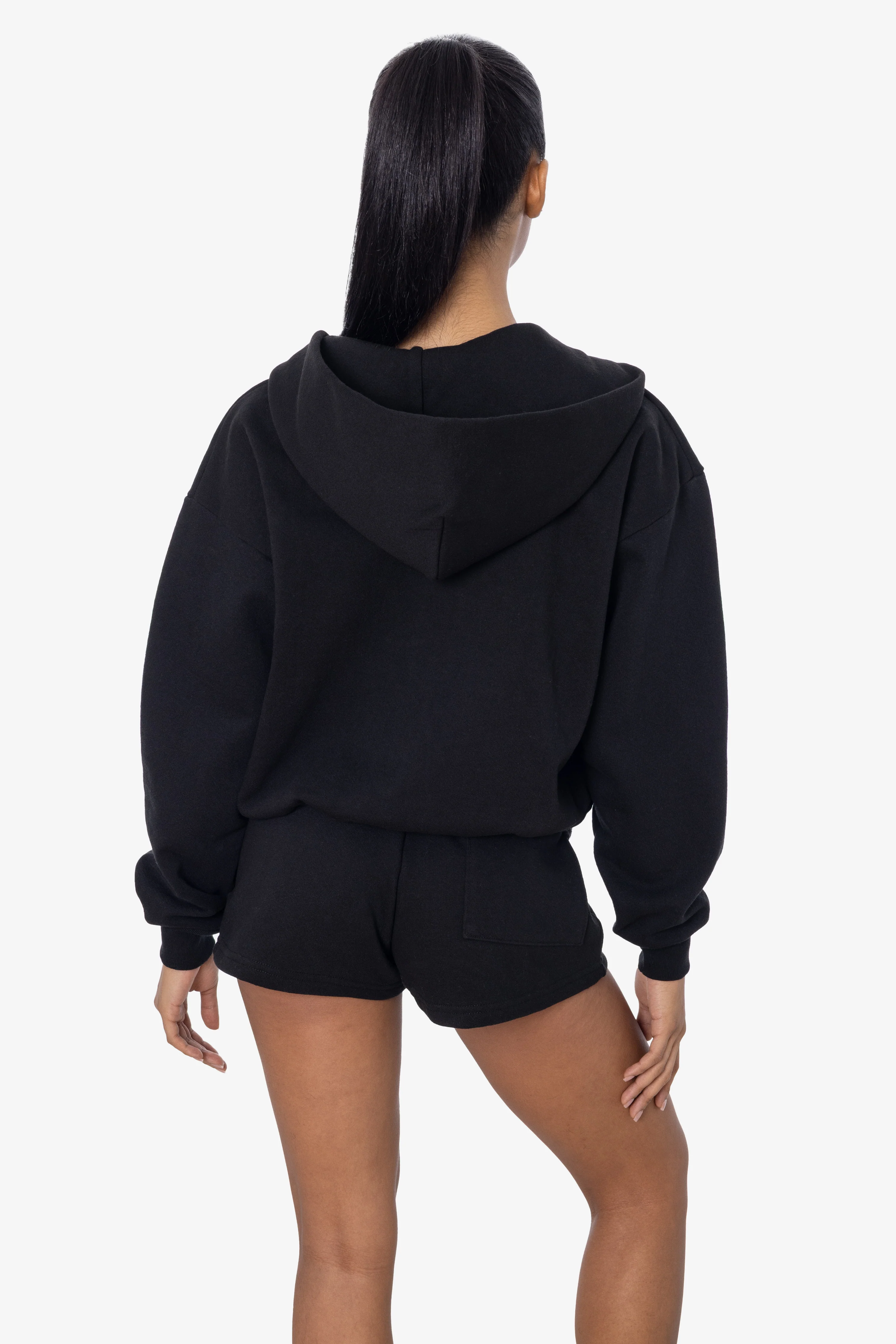 HF16 - Heavy Fleece Cropped Zip-Up Hoodie (Garment Dye) - Image 9