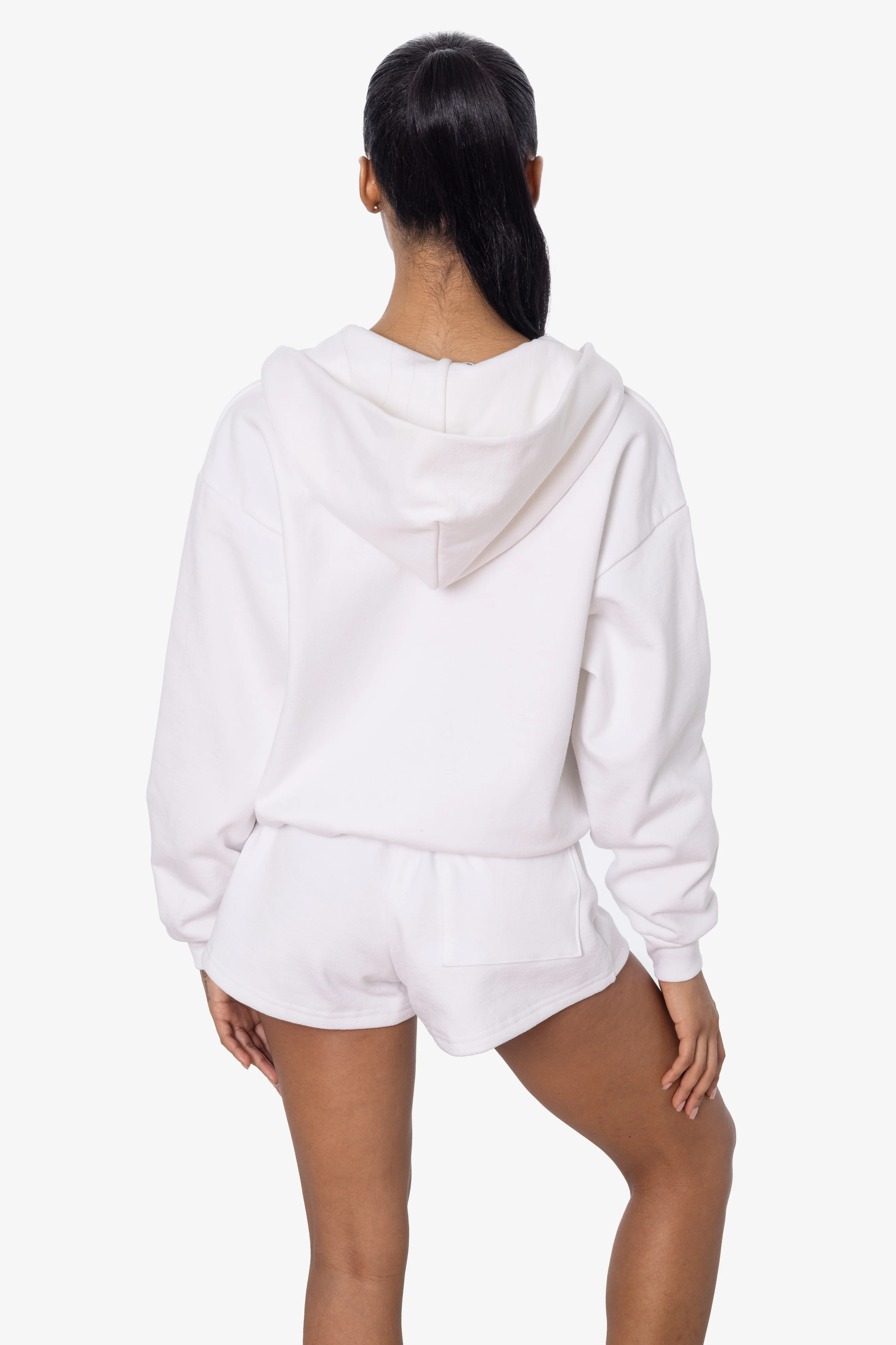 HF16 - Heavy Fleece Cropped Zip-Up Hoodie (Piece Dye) - Image 6