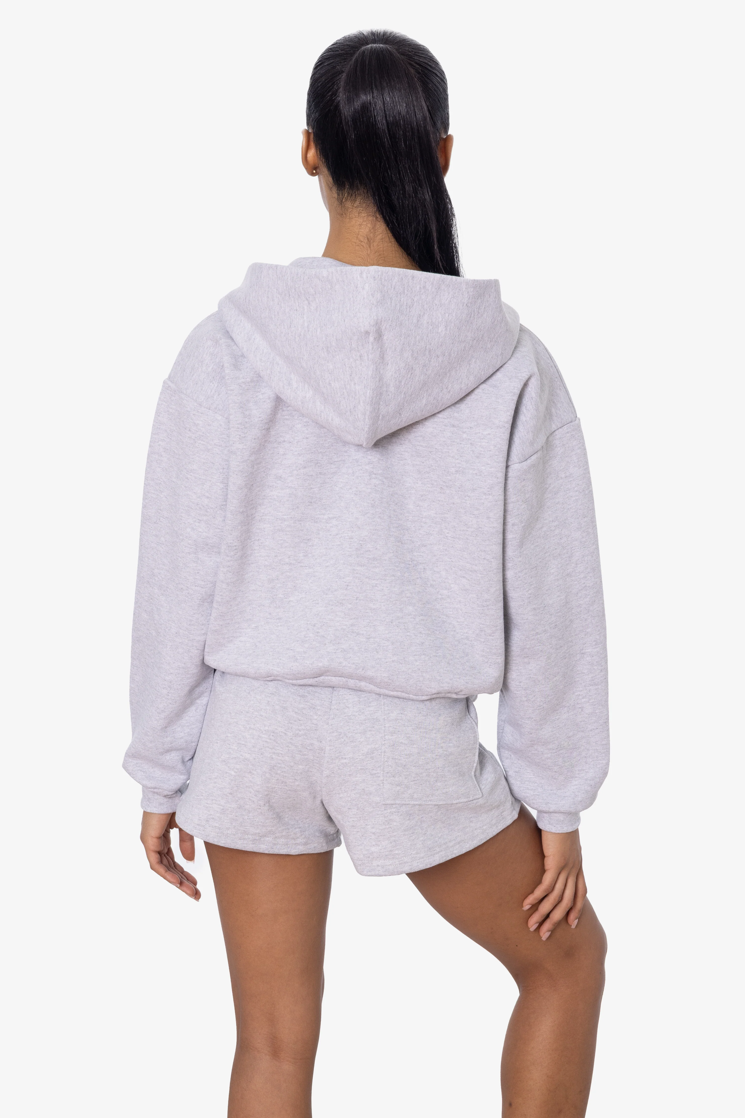 HF16 - Heavy Fleece Cropped Zip-Up Hoodie (Piece Dye) - Image 8