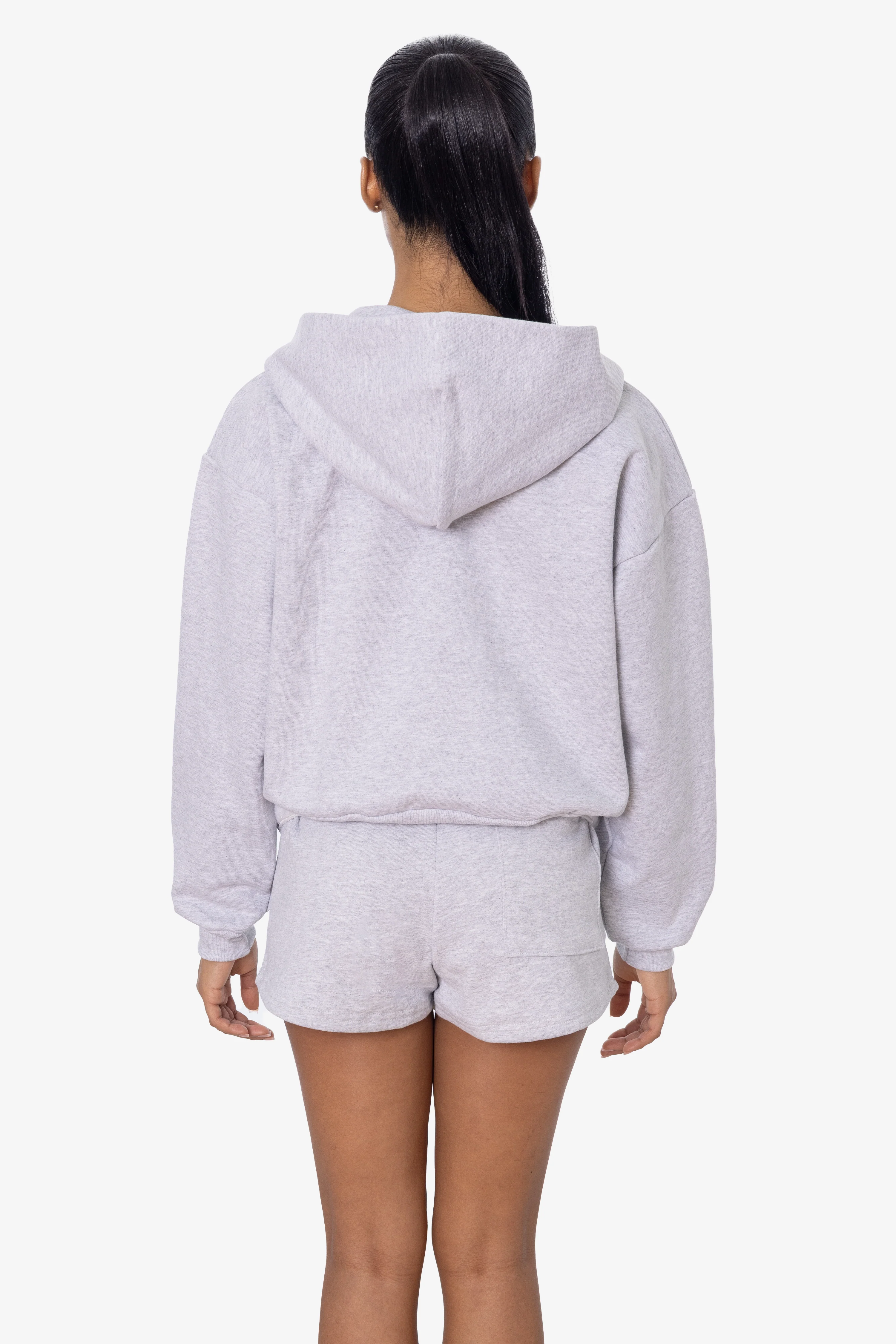 HF16 - Heavy Fleece Cropped Zip-Up Hoodie (Piece Dye) - Image 9