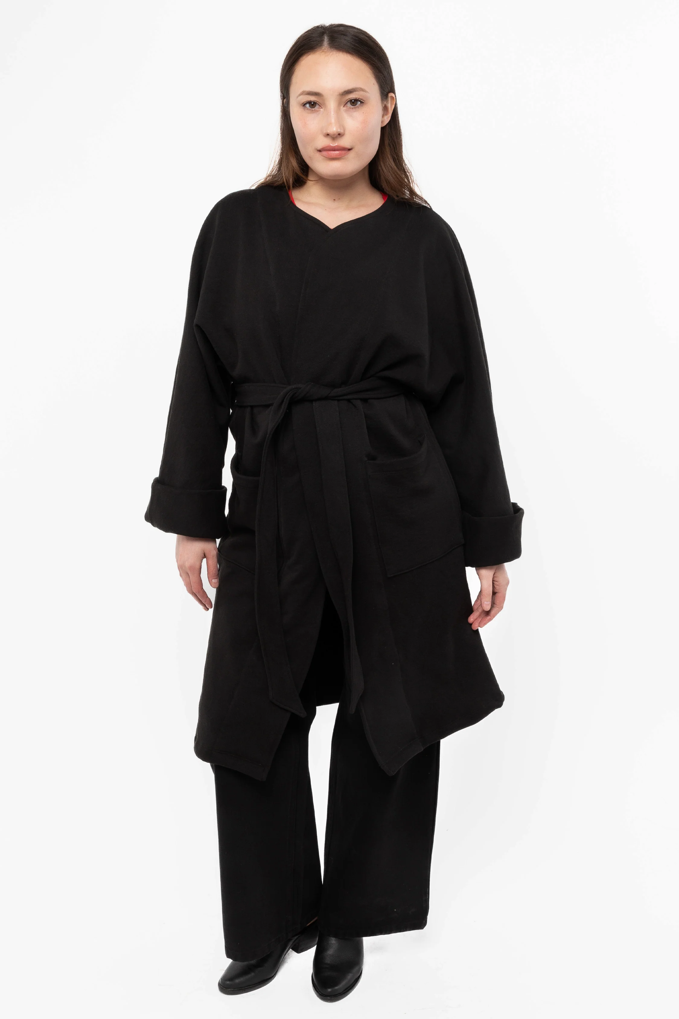 HF50GD - Heavy Fleece Wrap Coat - Image 3