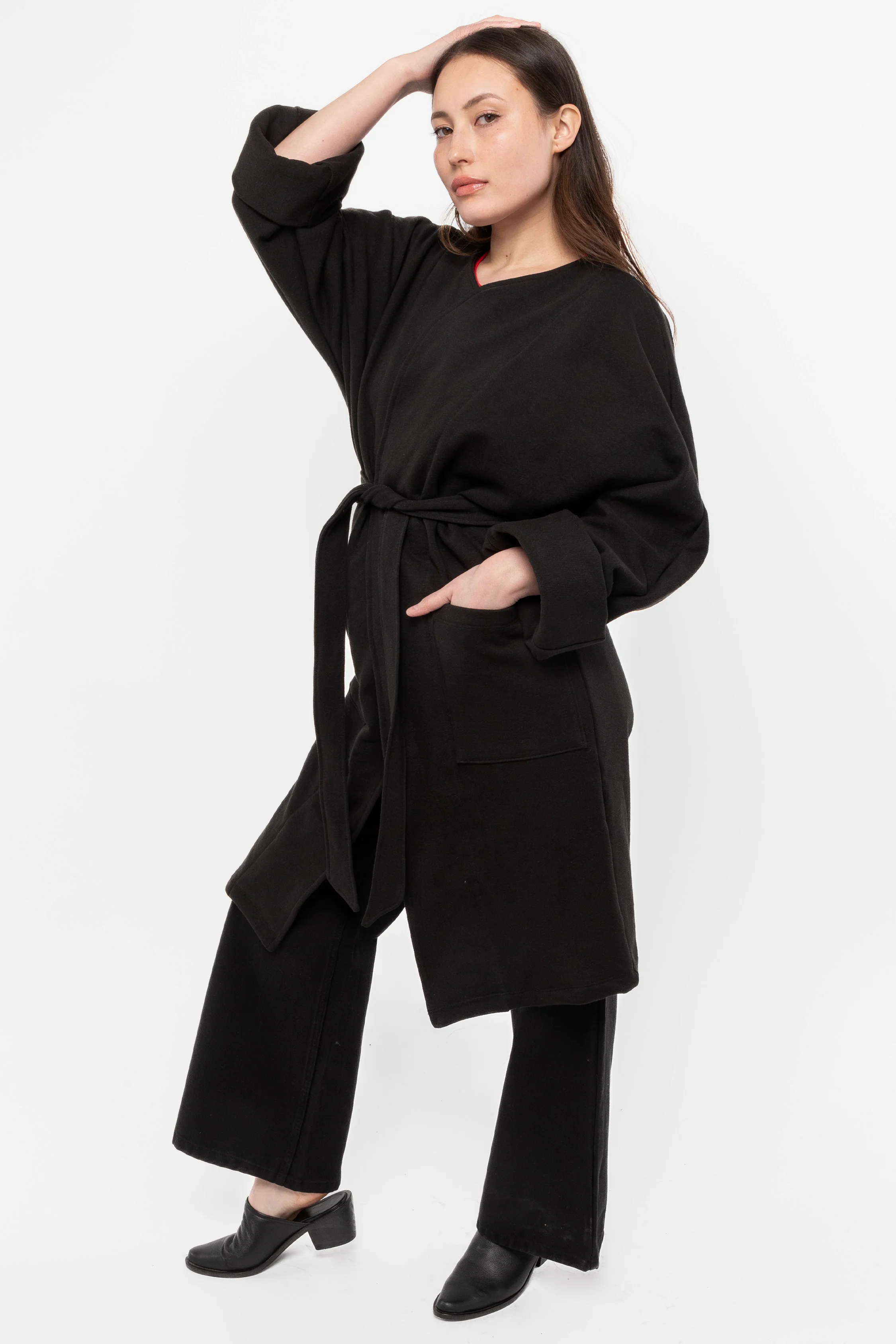 HF50GD - Heavy Fleece Wrap Coat - Image 4