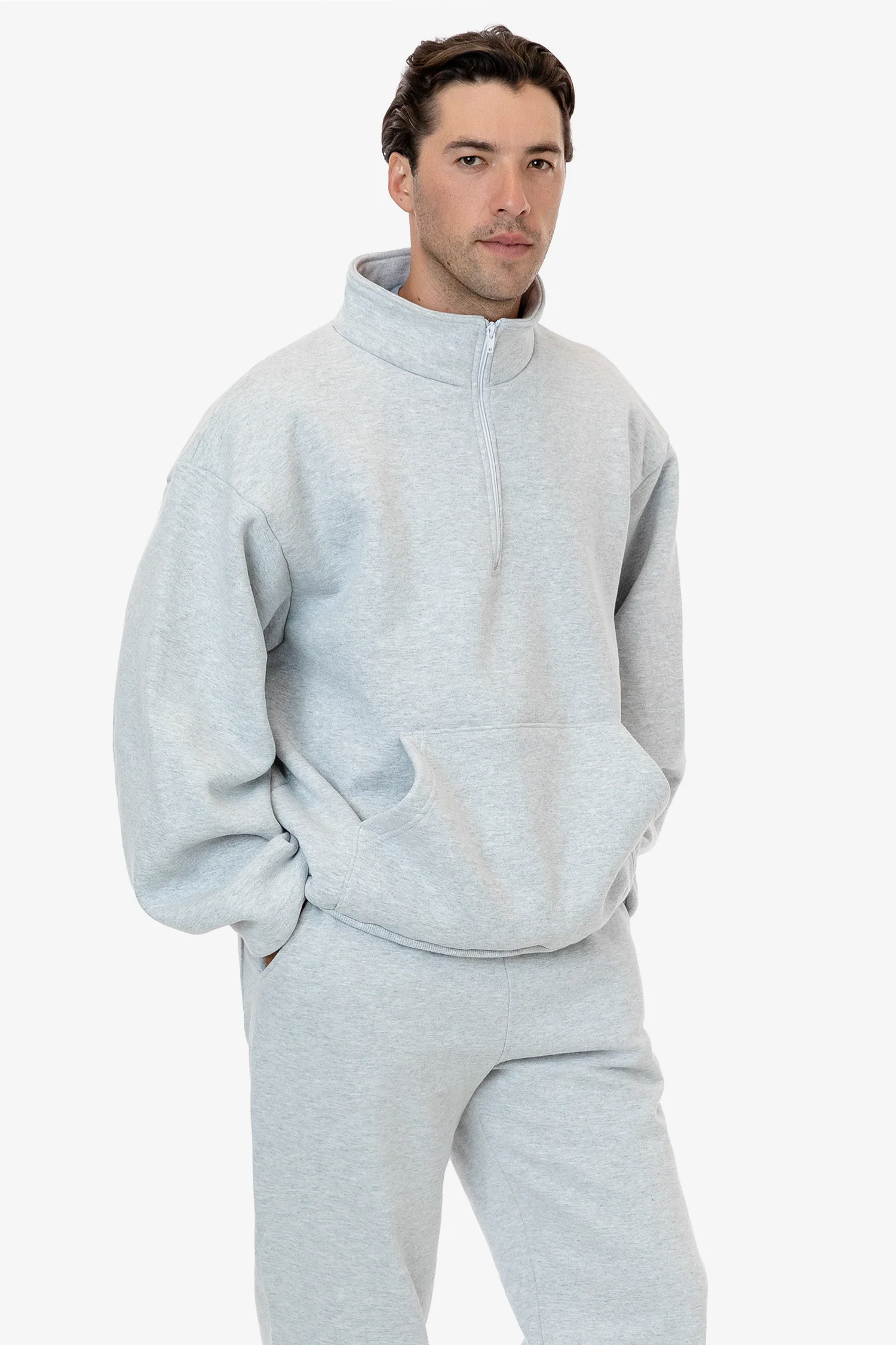 HFX408 - Heavy Fleece Half Zip Pullover (Piece Dye) - Image 2