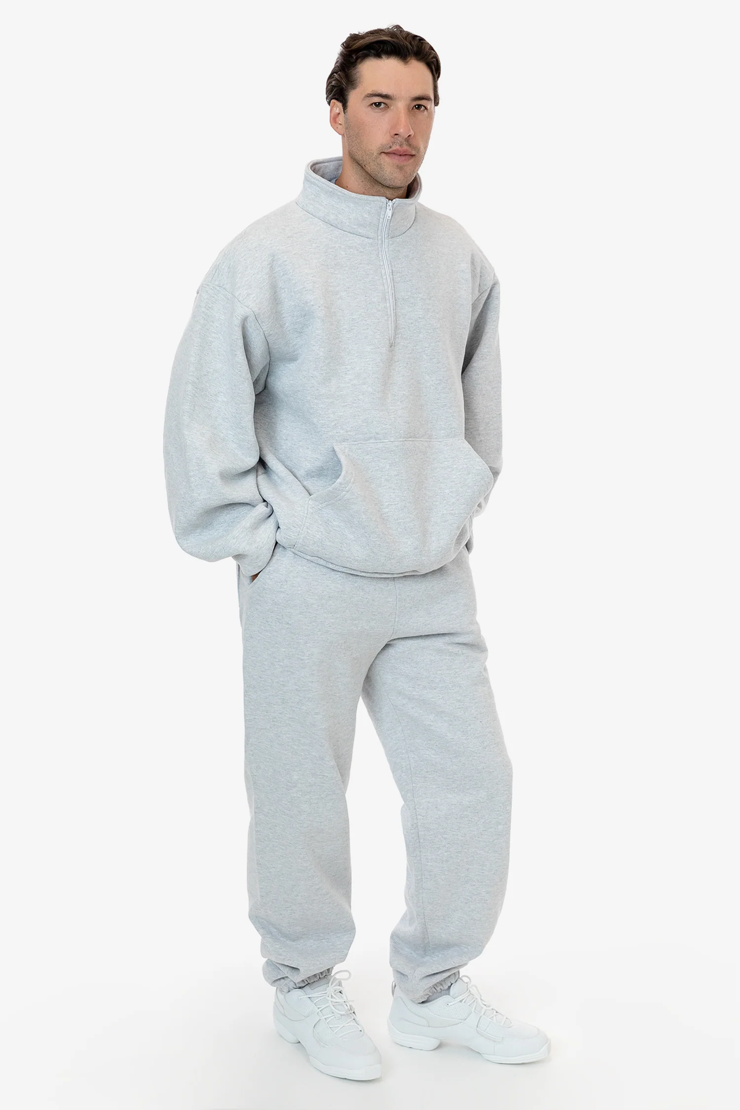 HFX408 - Heavy Fleece Half Zip Pullover (Piece Dye) - Image 4
