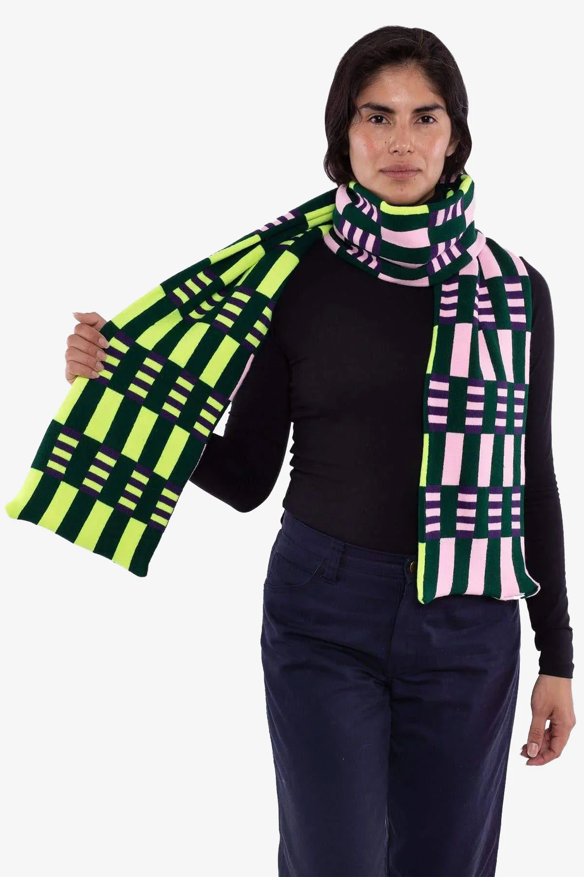 JQSCARF21 - Misaligned Stripe Scarf - Image 3