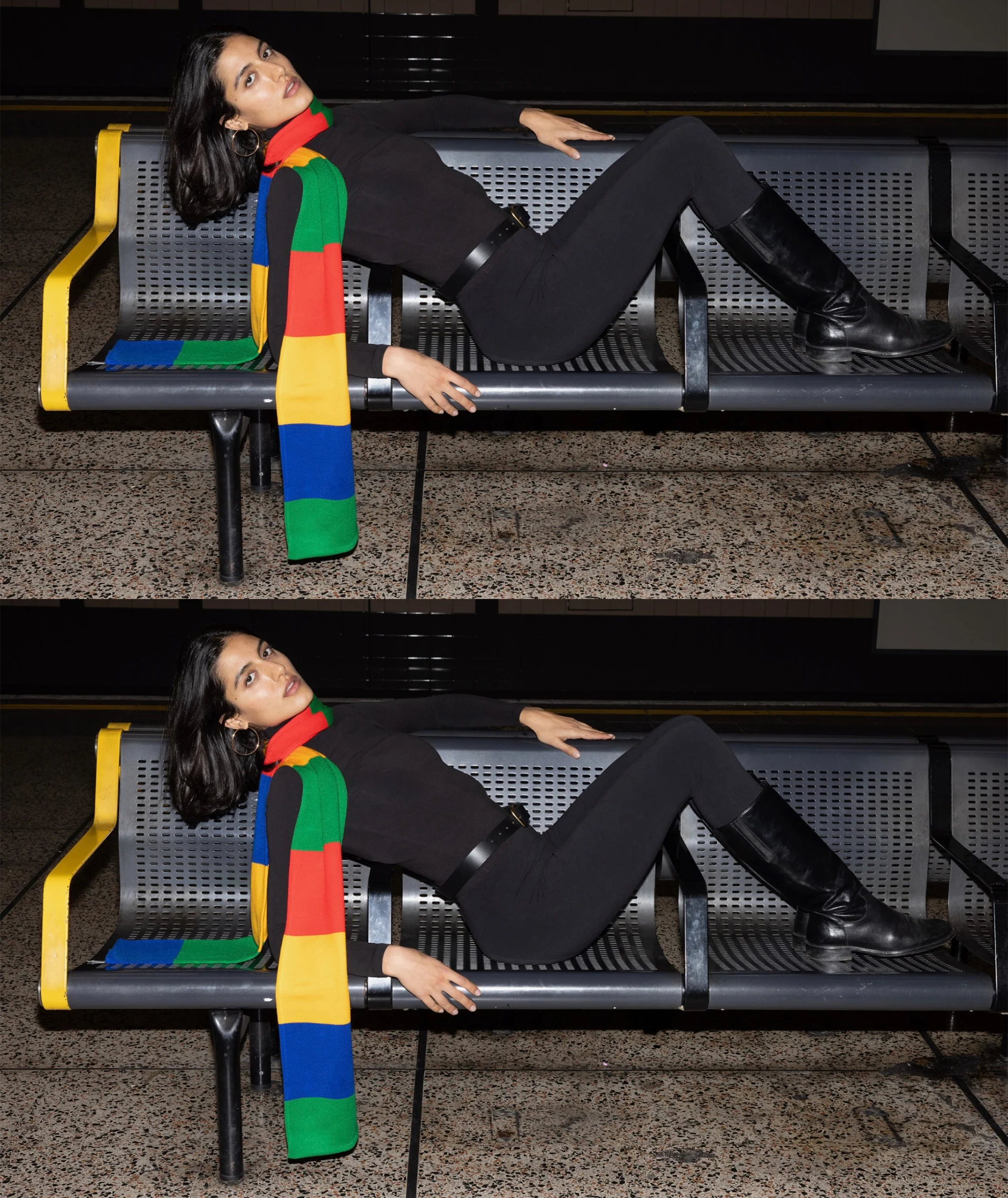JQSCARF34 - Color Block Scarf - Image 9