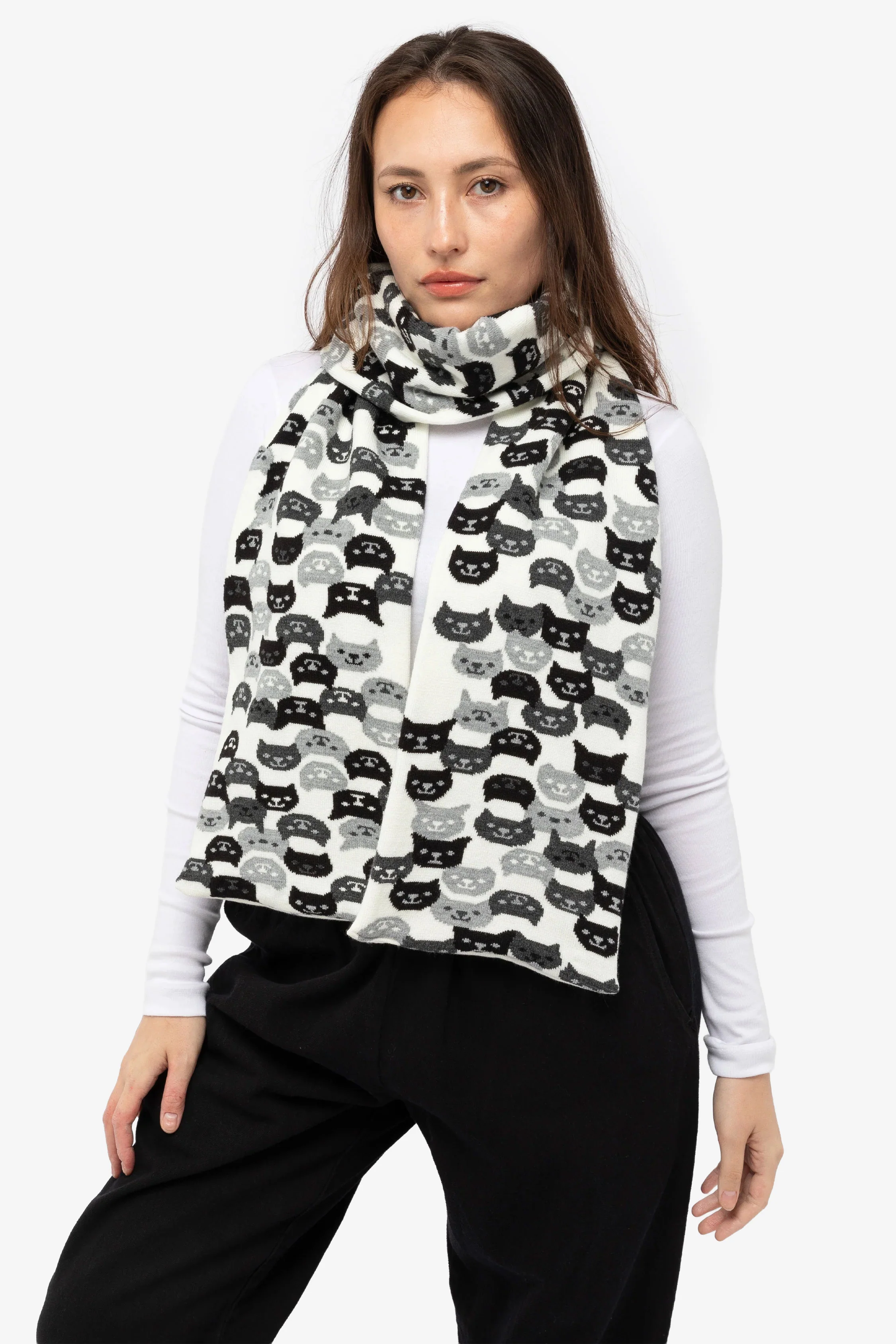 JQSCARF41 - Smiling Cat Scarf - Image 13