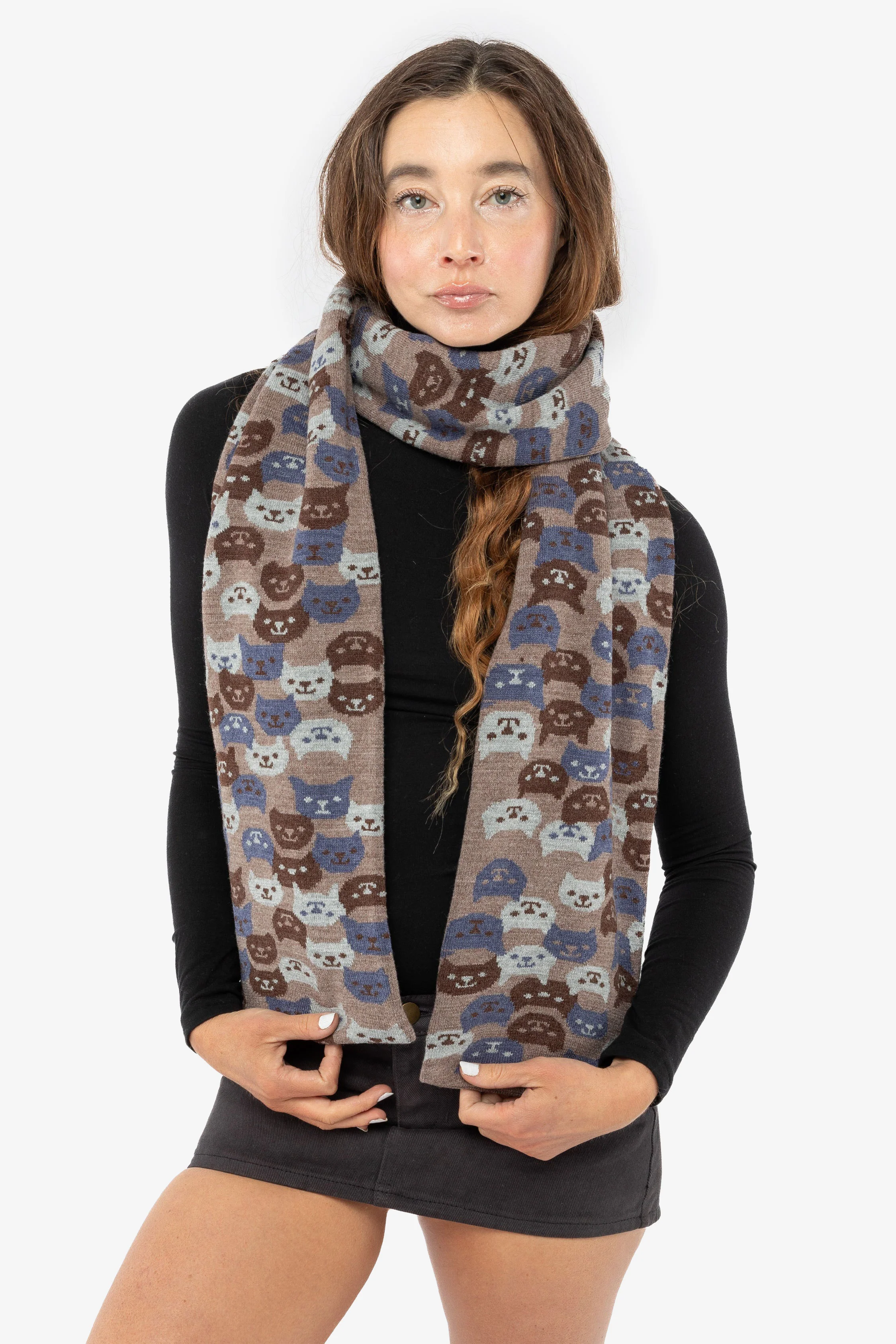 JQSCARF41 - Smiling Cat Scarf - Image 14