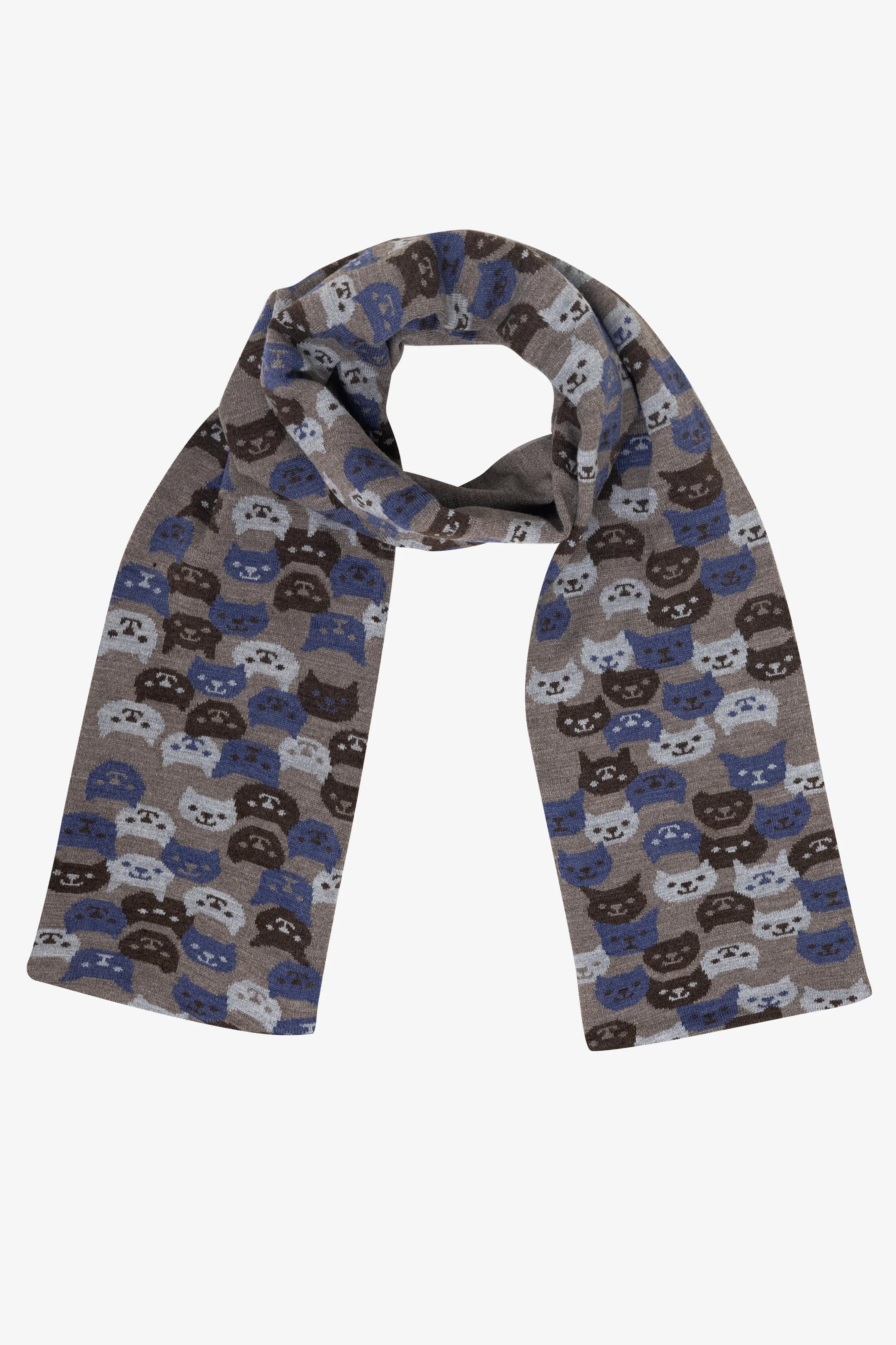 JQSCARF41 - Smiling Cat Scarf - Image 4