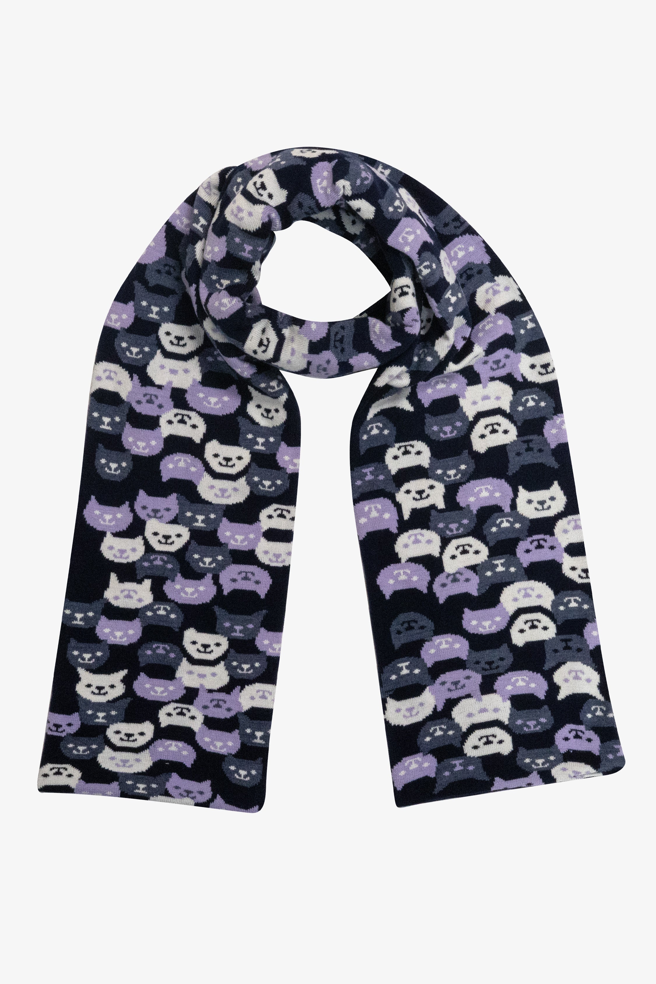 JQSCARF41 - Smiling Cat Scarf - Image 8