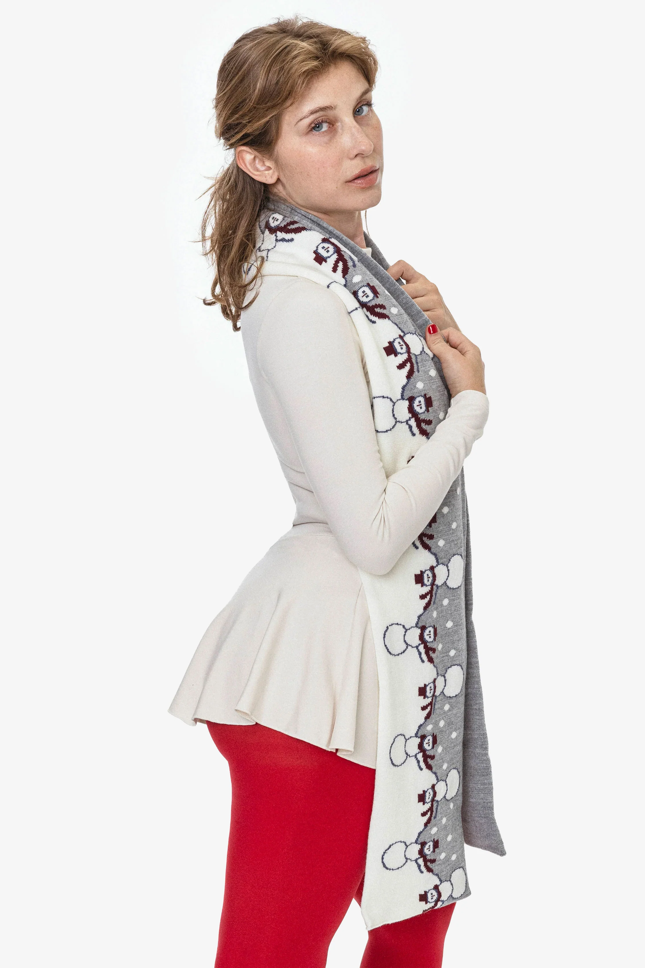 JQSCARF44 - Snowman Scarf - Image 2
