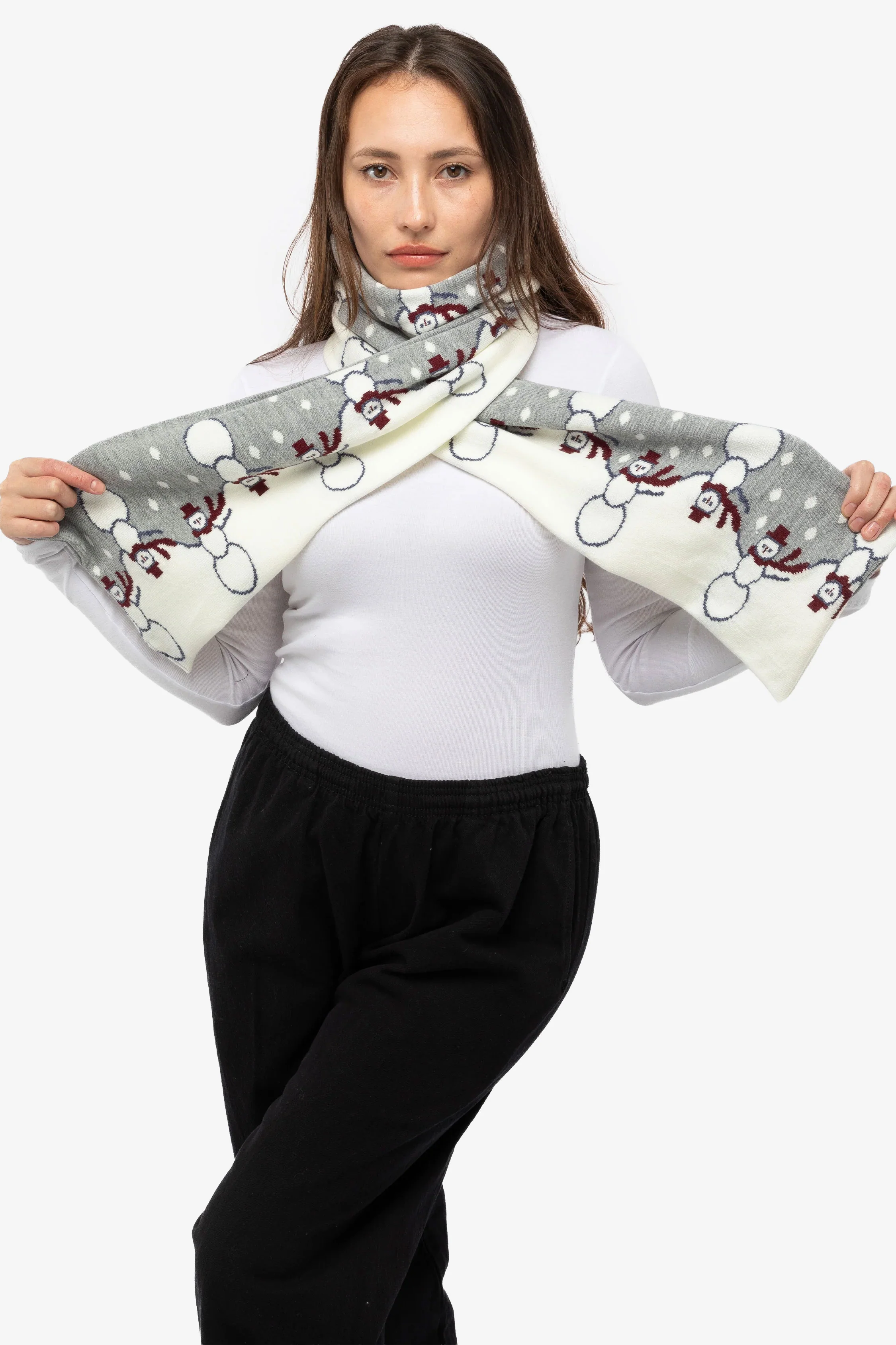 JQSCARF44 - Snowman Scarf - Image 3