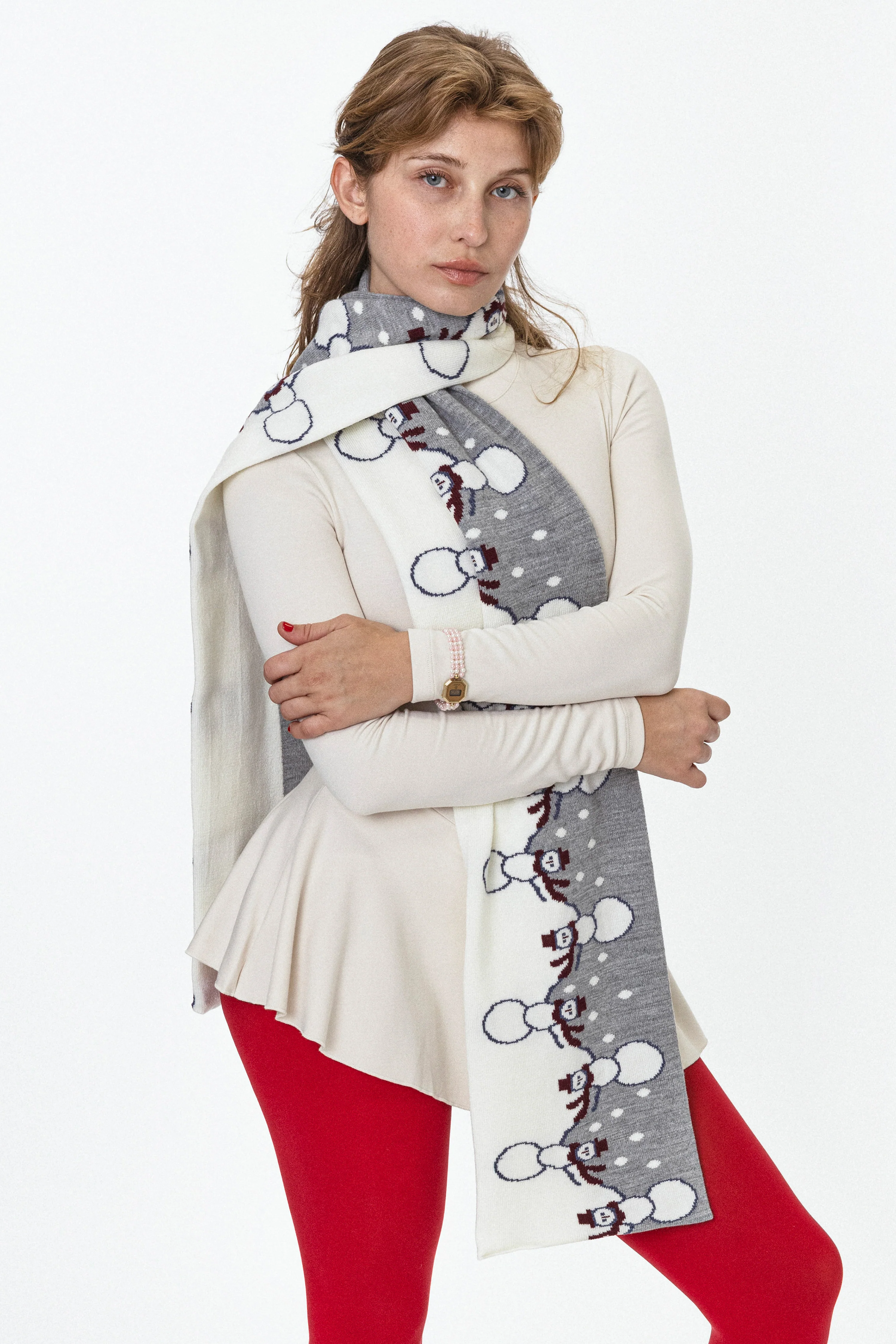 JQSCARF44 - Snowman Scarf - Image 9