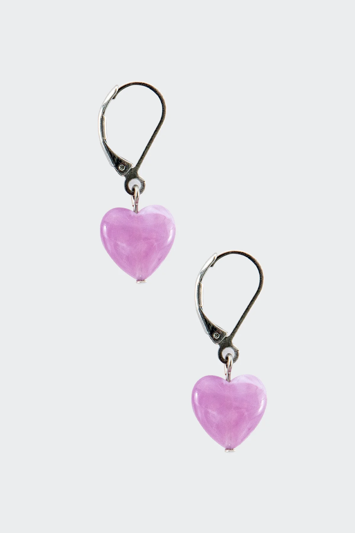 JWL12MH - 12mm Lucite Heart Drop Earrings - Image 4