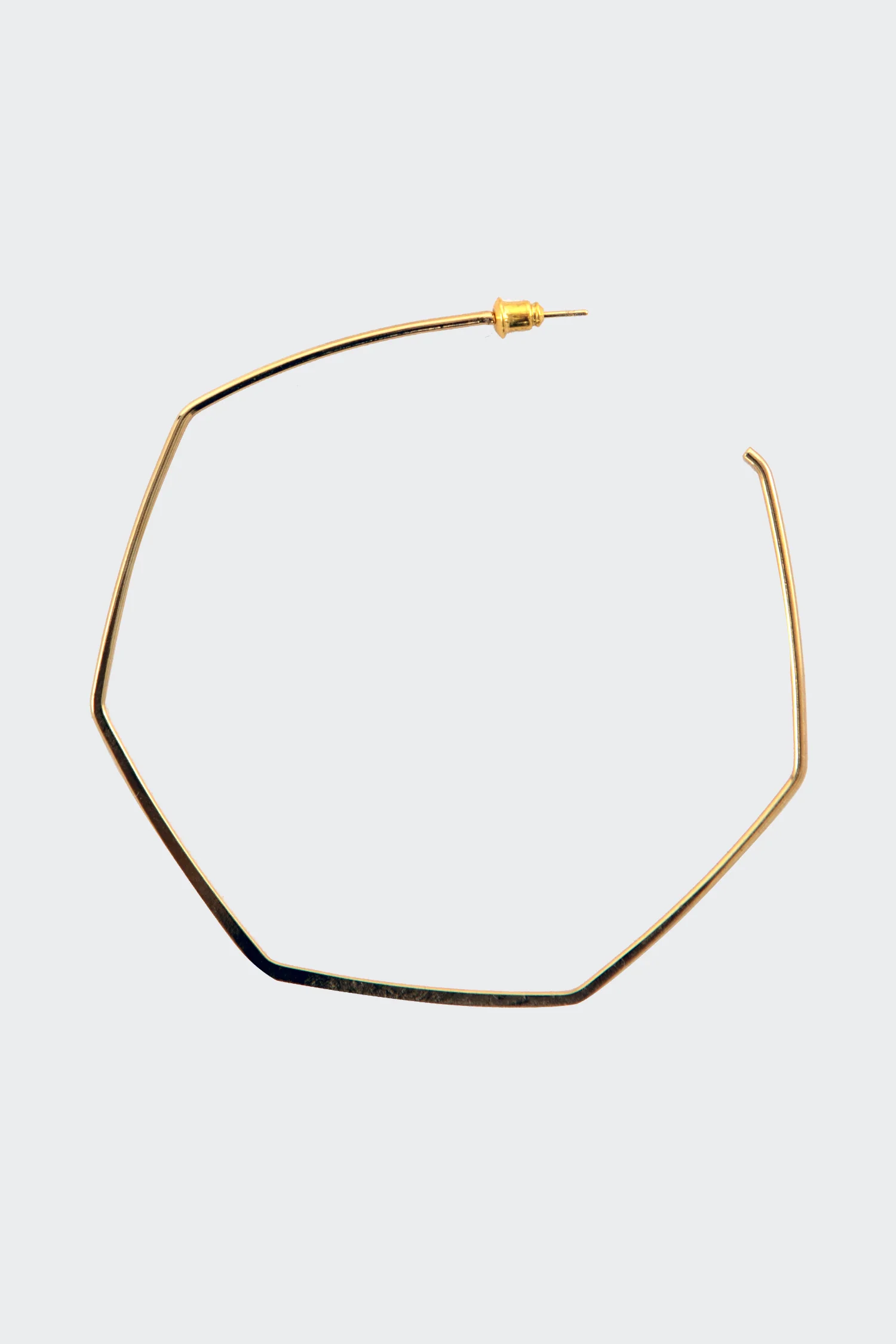 JWL318 - Hexagon Post Hoop Earrings - Image 6