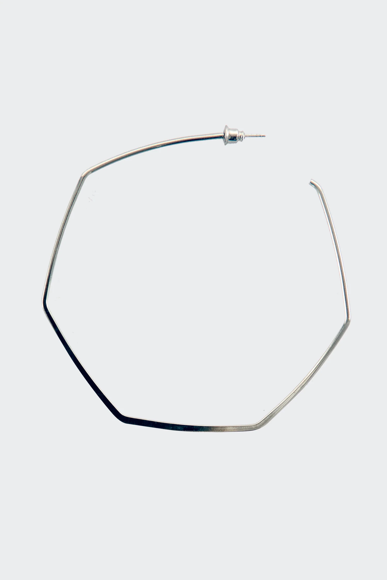 JWL318 - Hexagon Post Hoop Earrings - Image 7