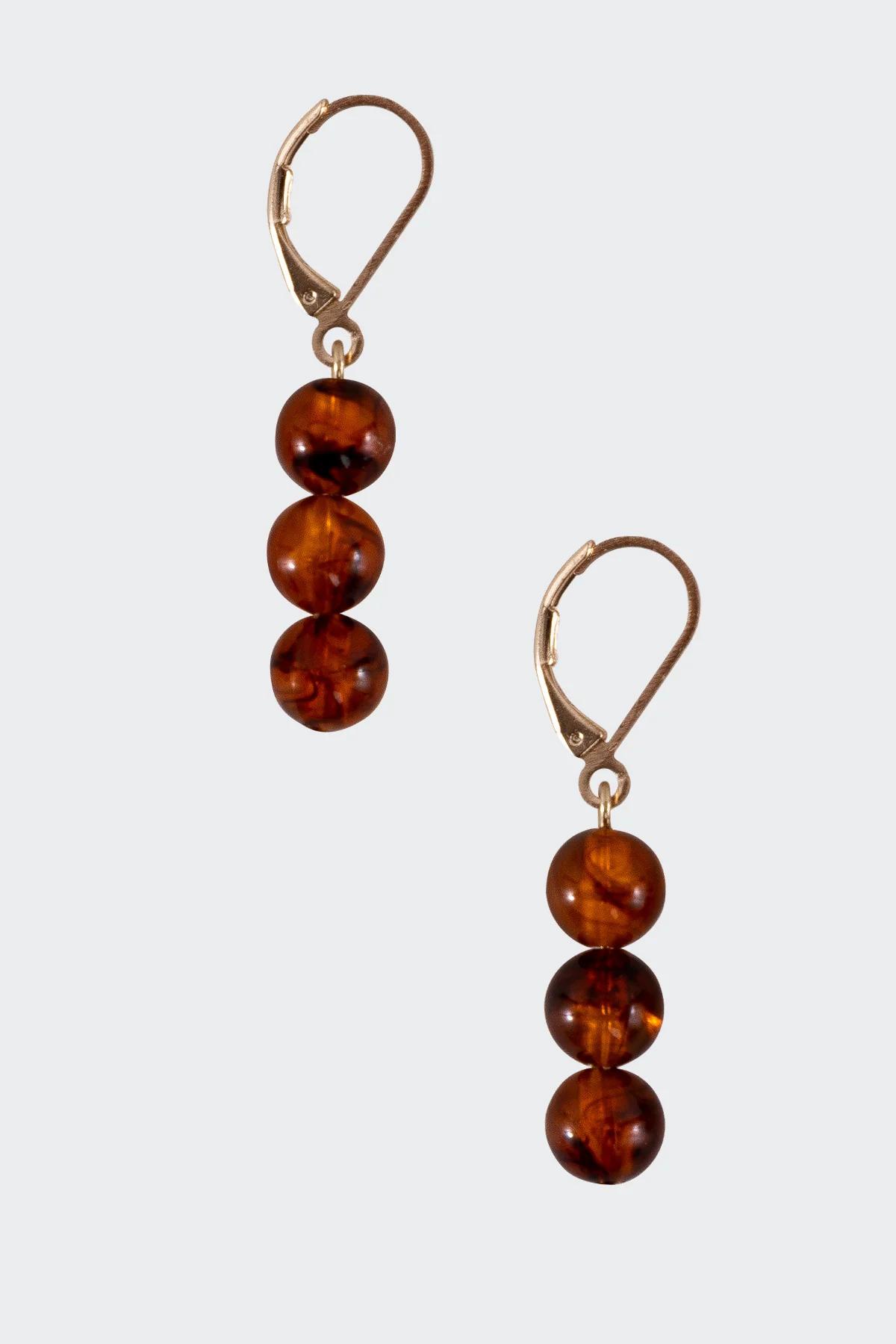 JWL8DE - 8MM Triple Beaded Drop Earrings - Image 2