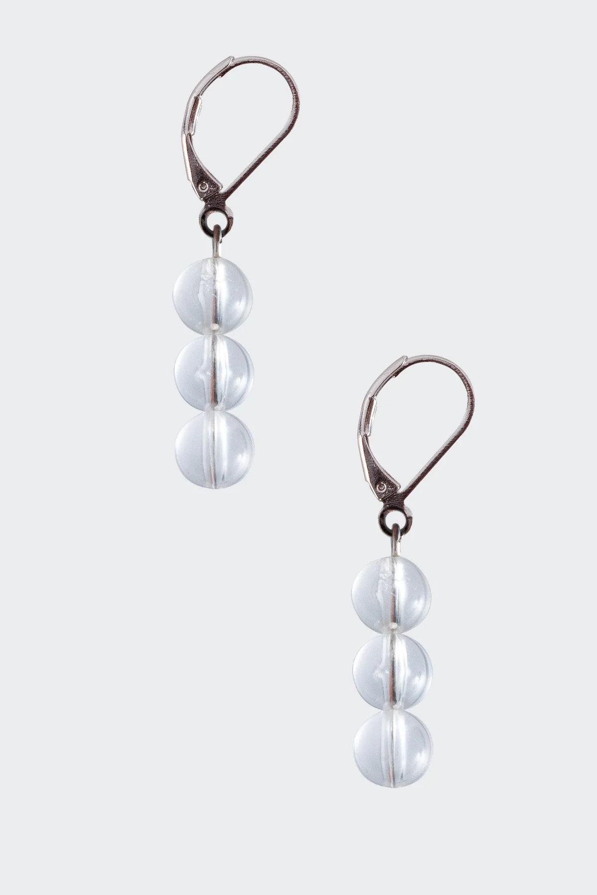 JWL8DE - 8MM Triple Beaded Drop Earrings - Image 3
