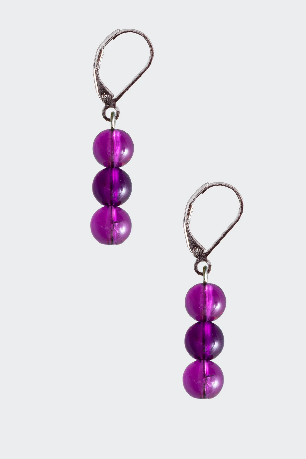 JWL8DE - 8MM Triple Beaded Drop Earrings - Image 4