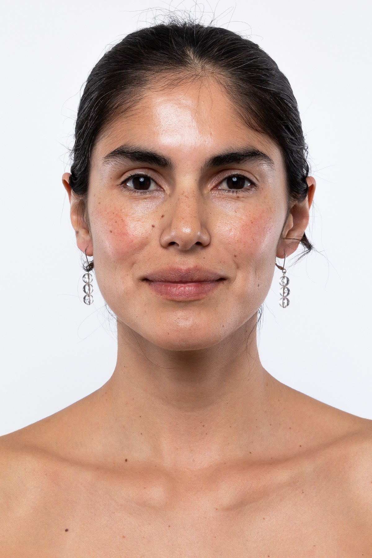 JWL8DE - 8MM Triple Beaded Drop Earrings - Image 6