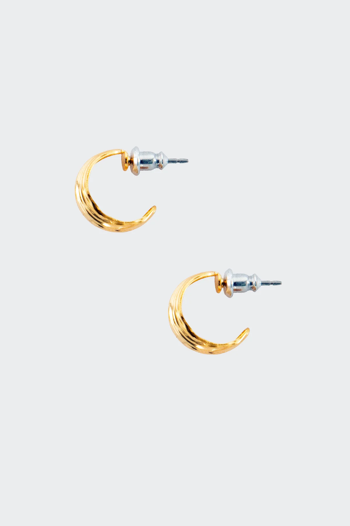 JWLMR - Mini Ridge Hoop Earrings - Image 7
