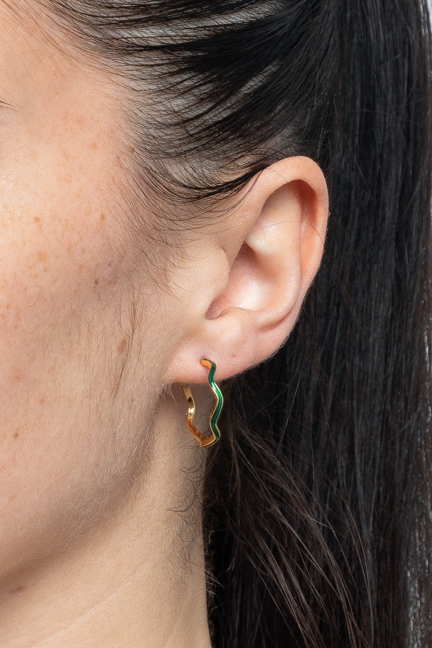 JWLWEH - Wavy Enameled Hoop Earrings - Image 16