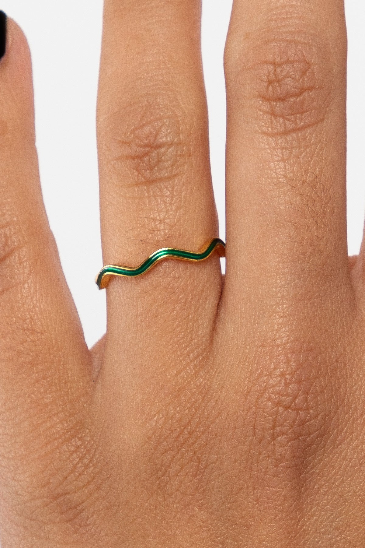 JWLWER - Wavy Enameled Stacking Ring - Image 2