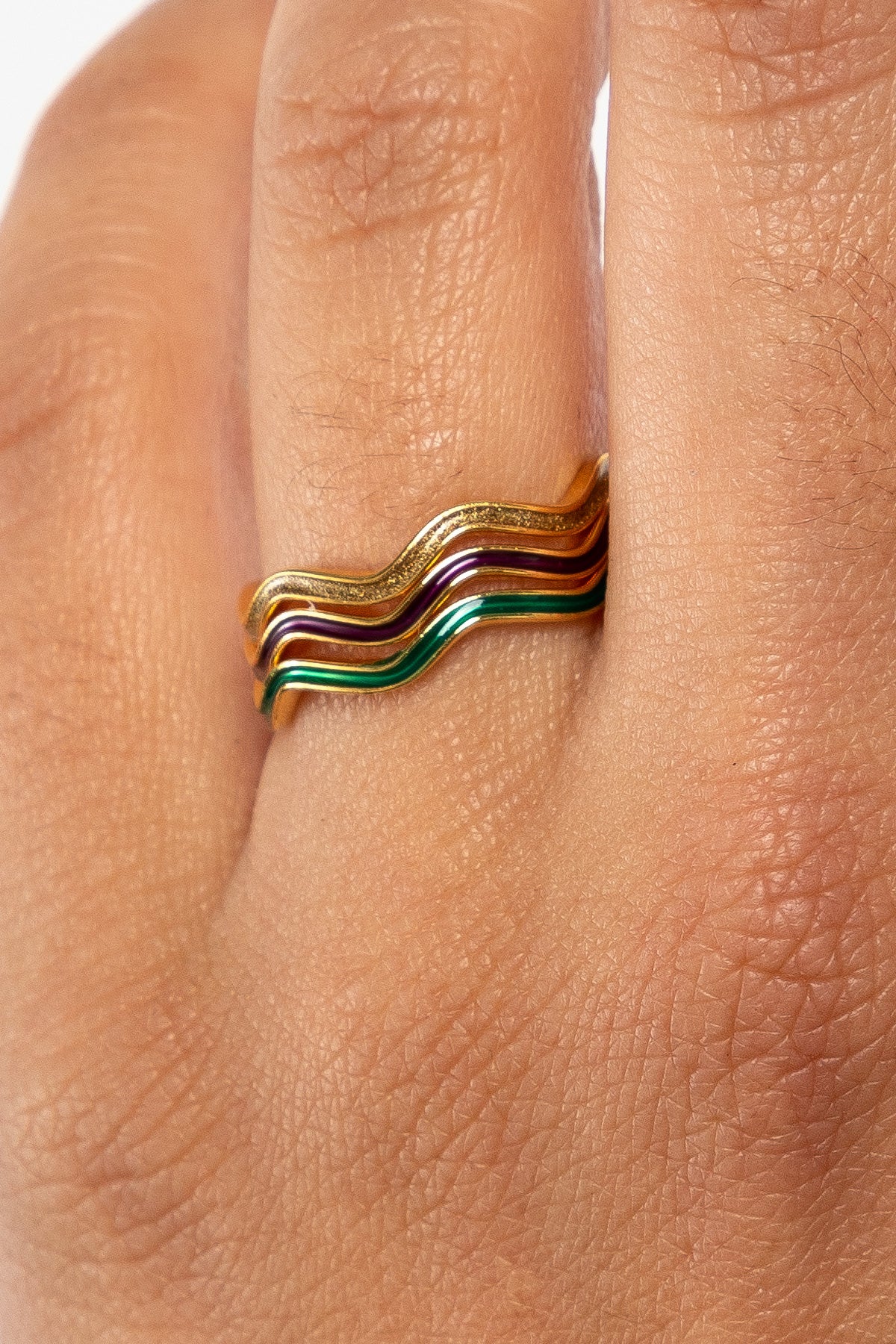 JWLWER - Wavy Enameled Stacking Ring - Image 20