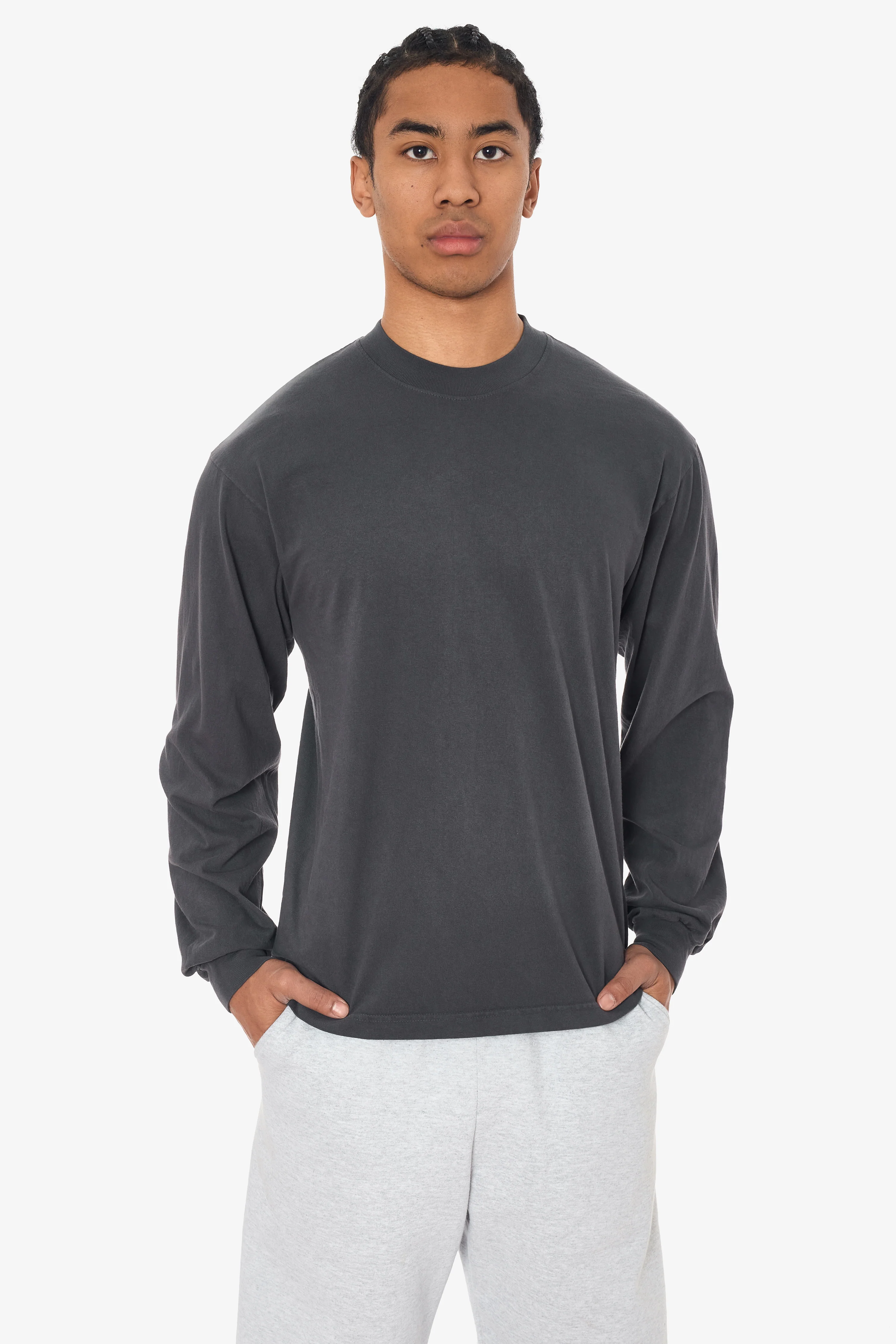 1807GD - 6.5oz Long Sleeve Garment Dye Crew Neck T-Shirt - Image 19