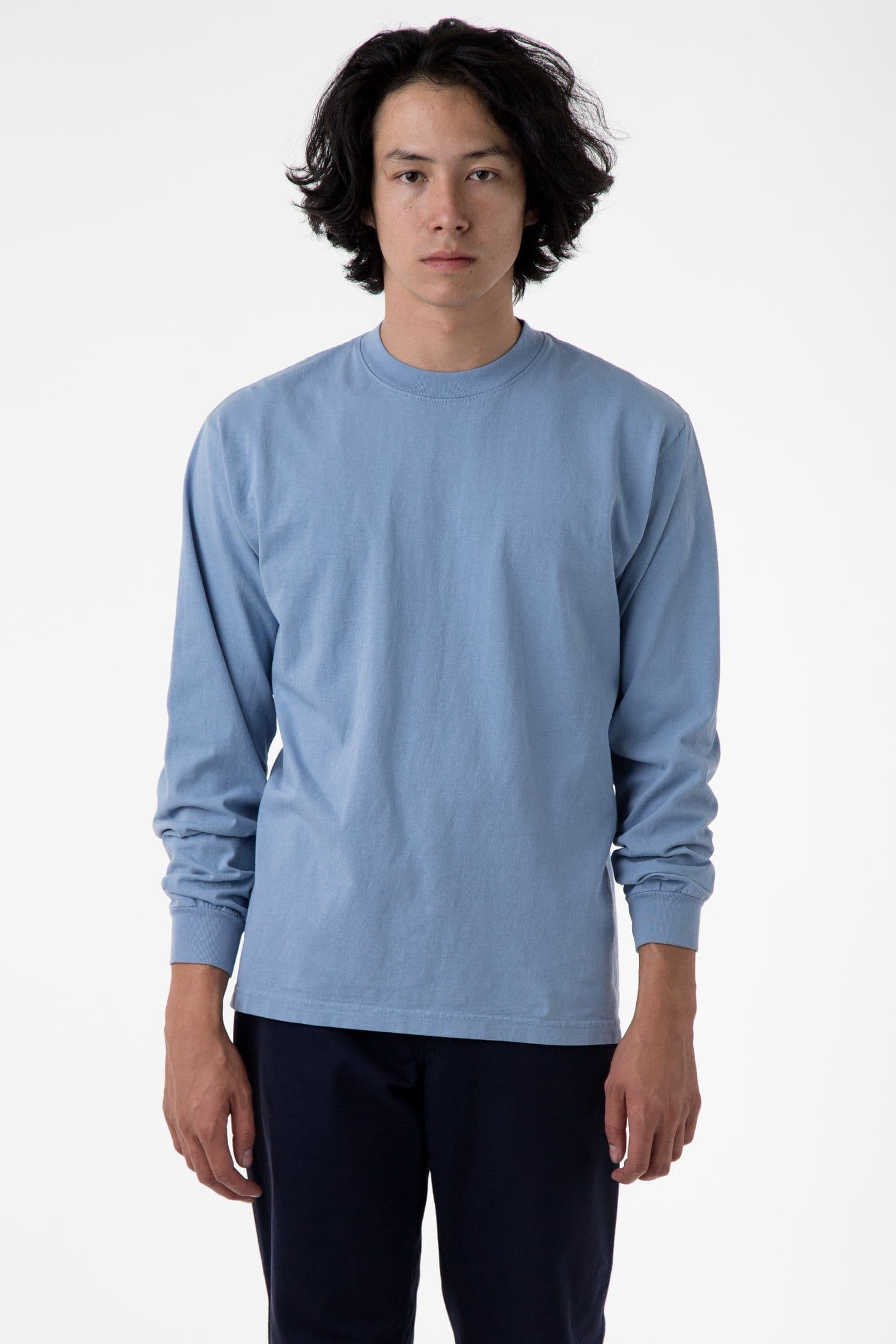 1807GD - 6.5oz Long Sleeve Garment Dye Crew Neck T-Shirt - Image 43