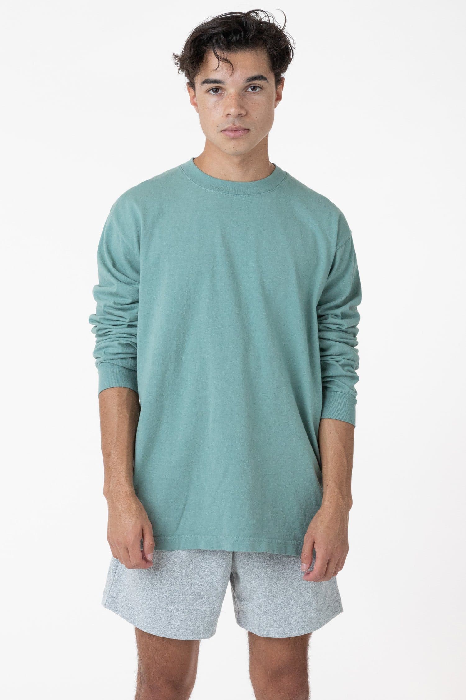 1807GD - 6.5oz Long Sleeve Garment Dye Crew Neck T-Shirt - Image 48