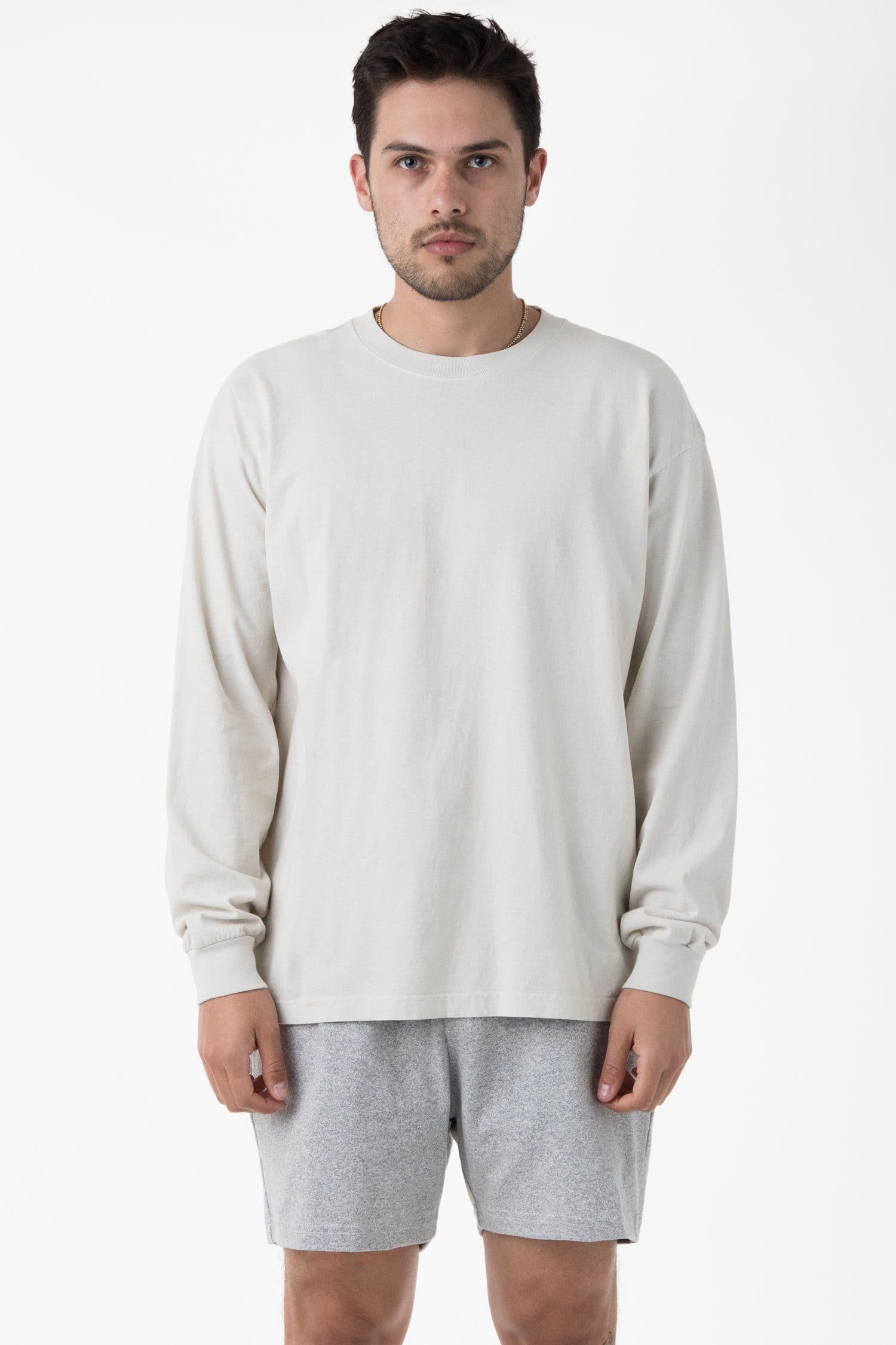 1807GD - 6.5oz Long Sleeve Garment Dye Crew Neck T-Shirt - Image 49