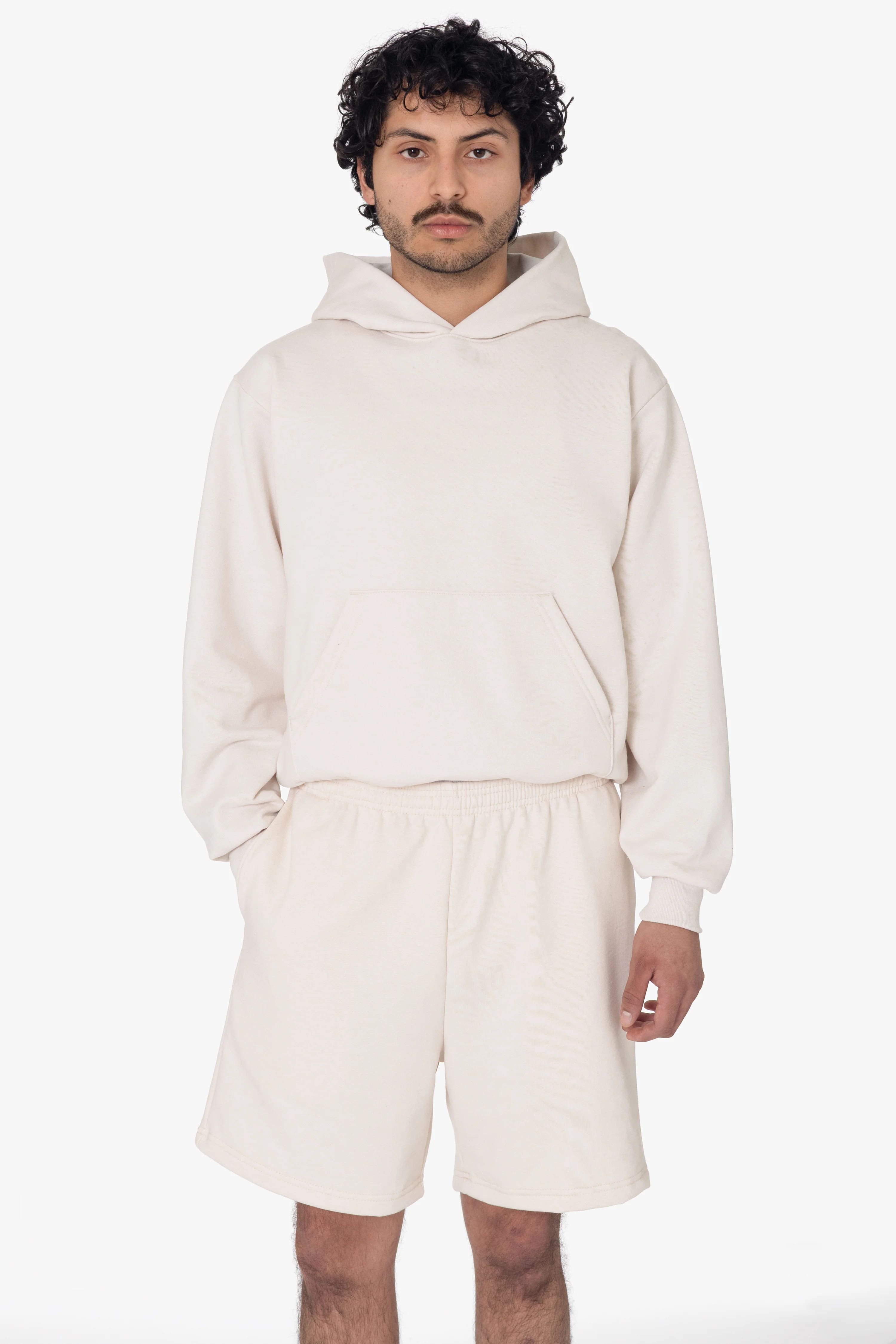 MWF02 - 10oz. Mid-weight Poly Cotton Fleece Sweat shorts - Image 3