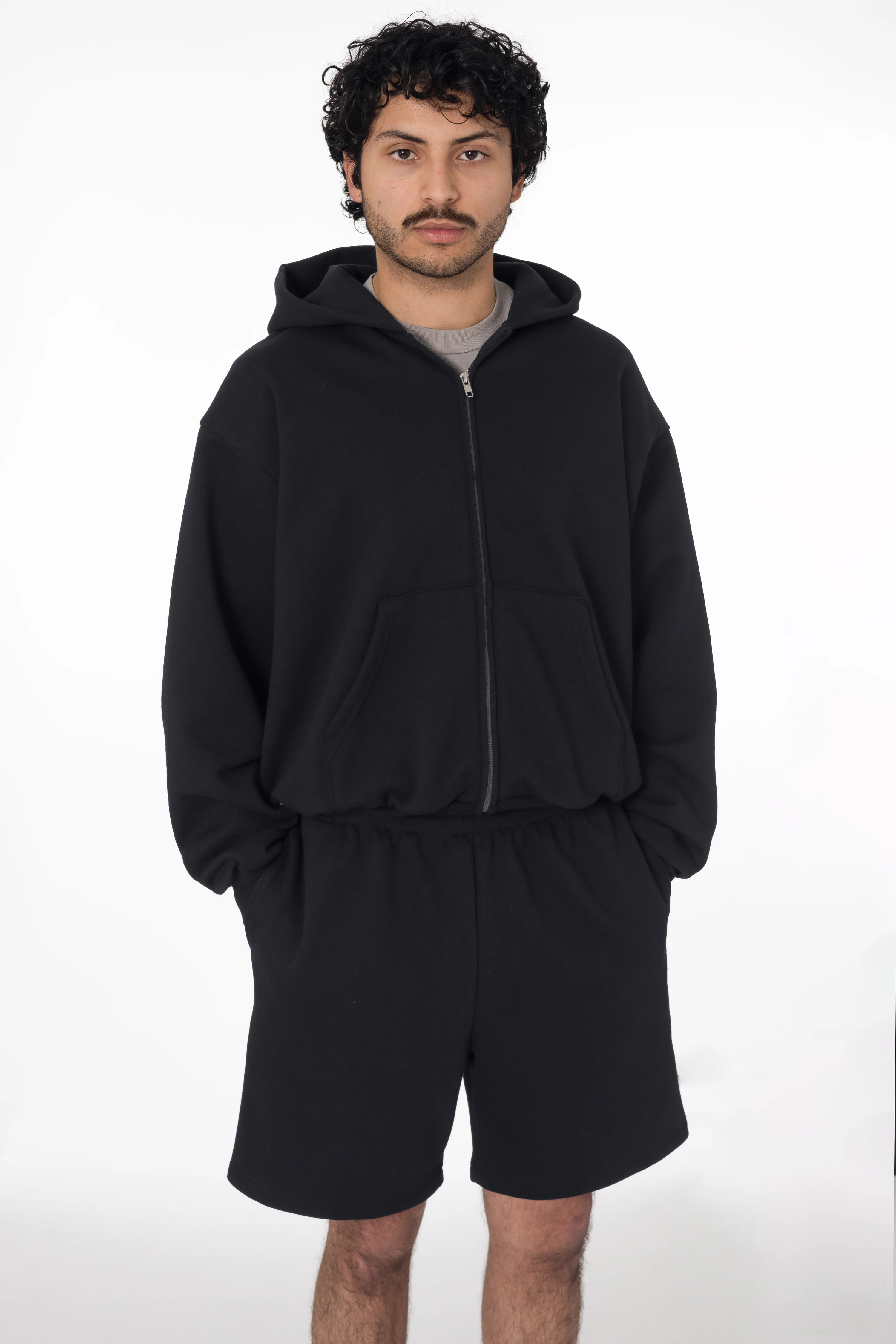 MWF02 - 10oz. Mid-weight Poly Cotton Fleece Sweat shorts - Image 5