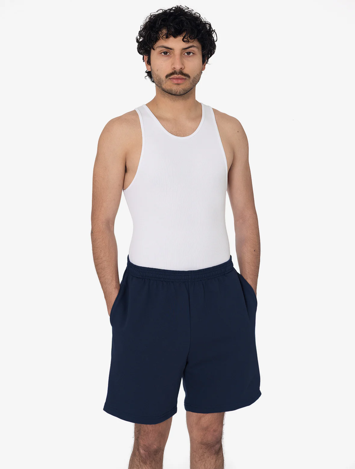 MWF02 - 10oz. Mid-weight Poly Cotton Fleece Sweat shorts - Image 6