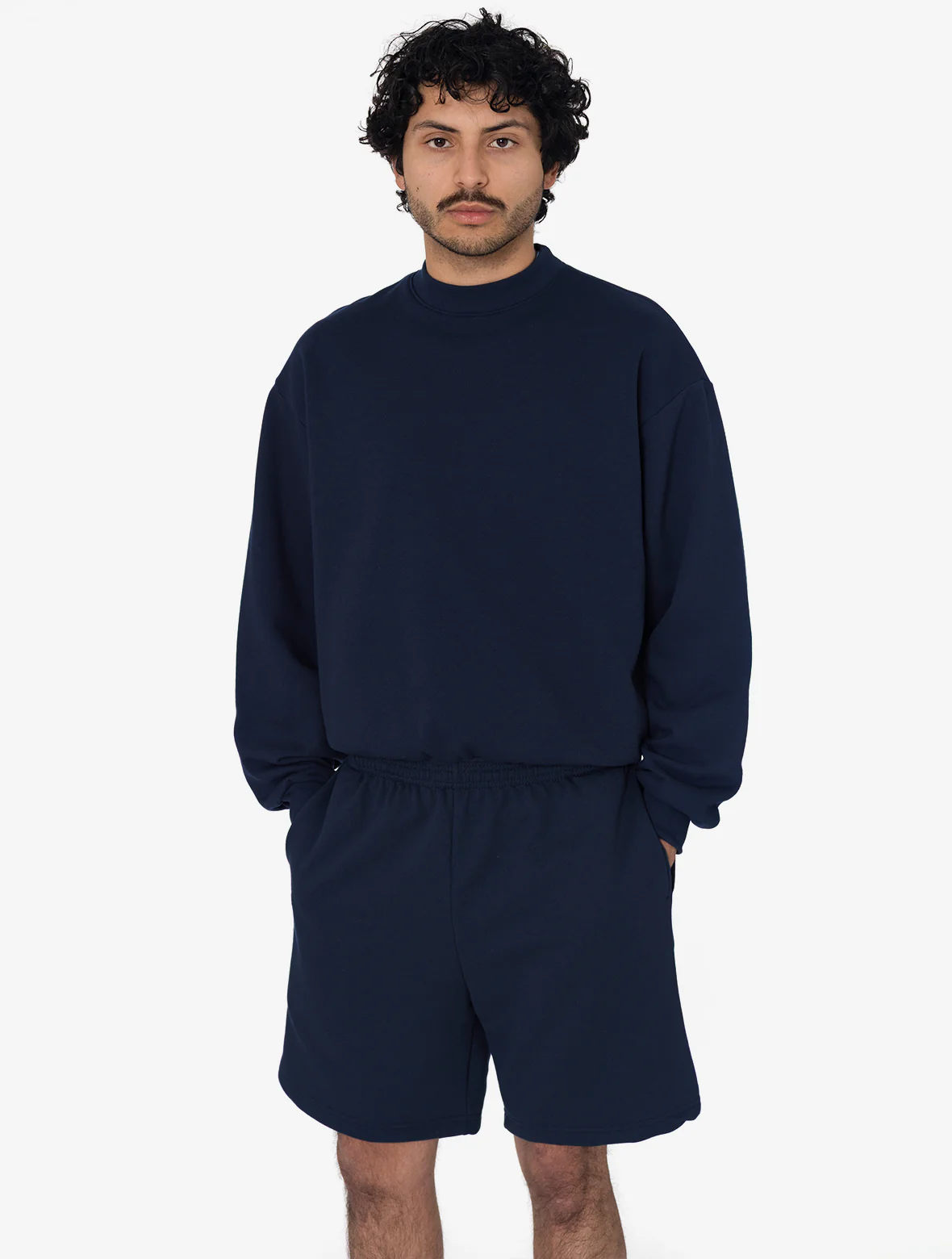 MWF02 - 10oz. Mid-weight Poly Cotton Fleece Sweat shorts - Image 7