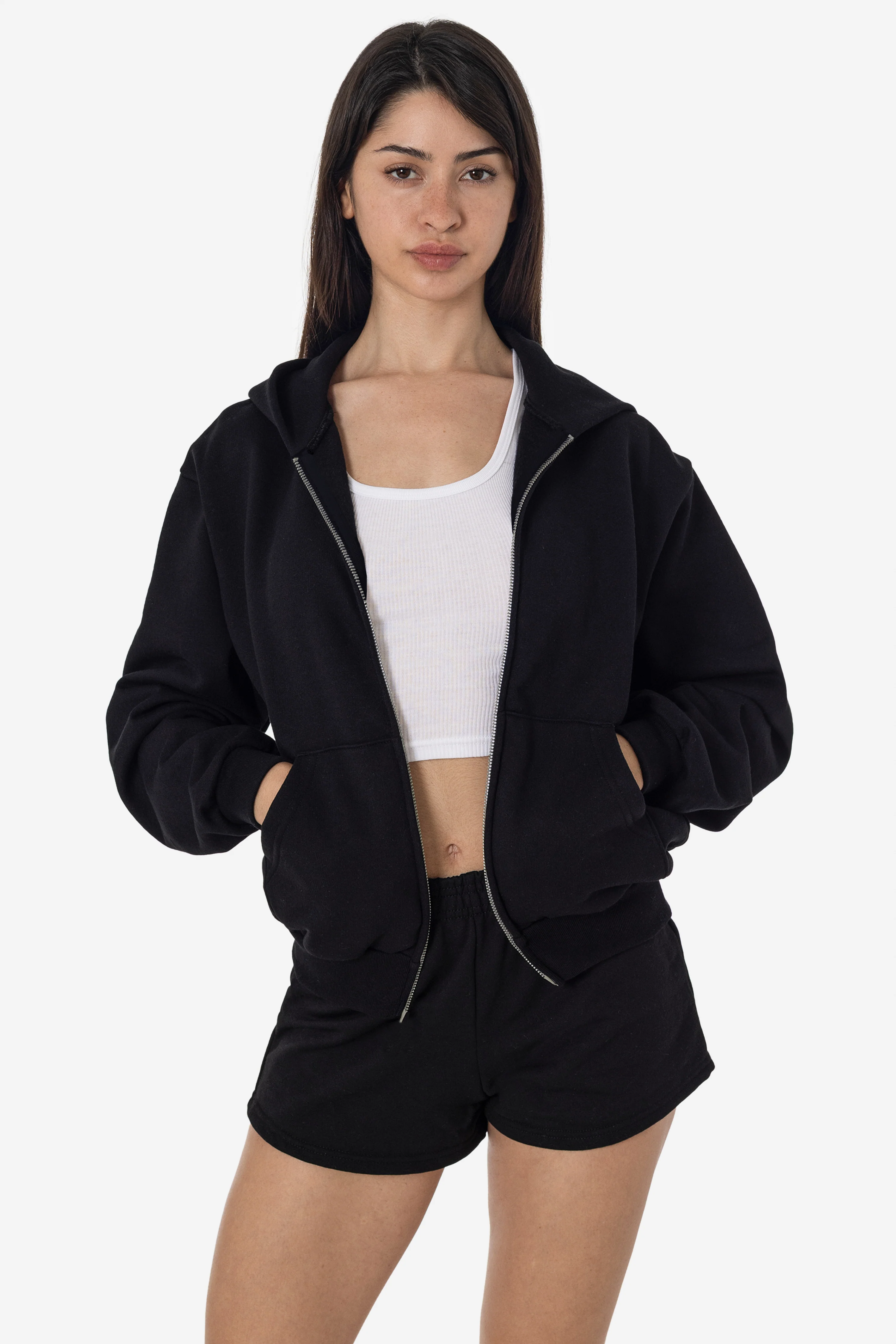 MWF10 - 10 oz. Mid-weight Poly Cotton Fleece Waist Length Zip-Up Hoodie - Image 10