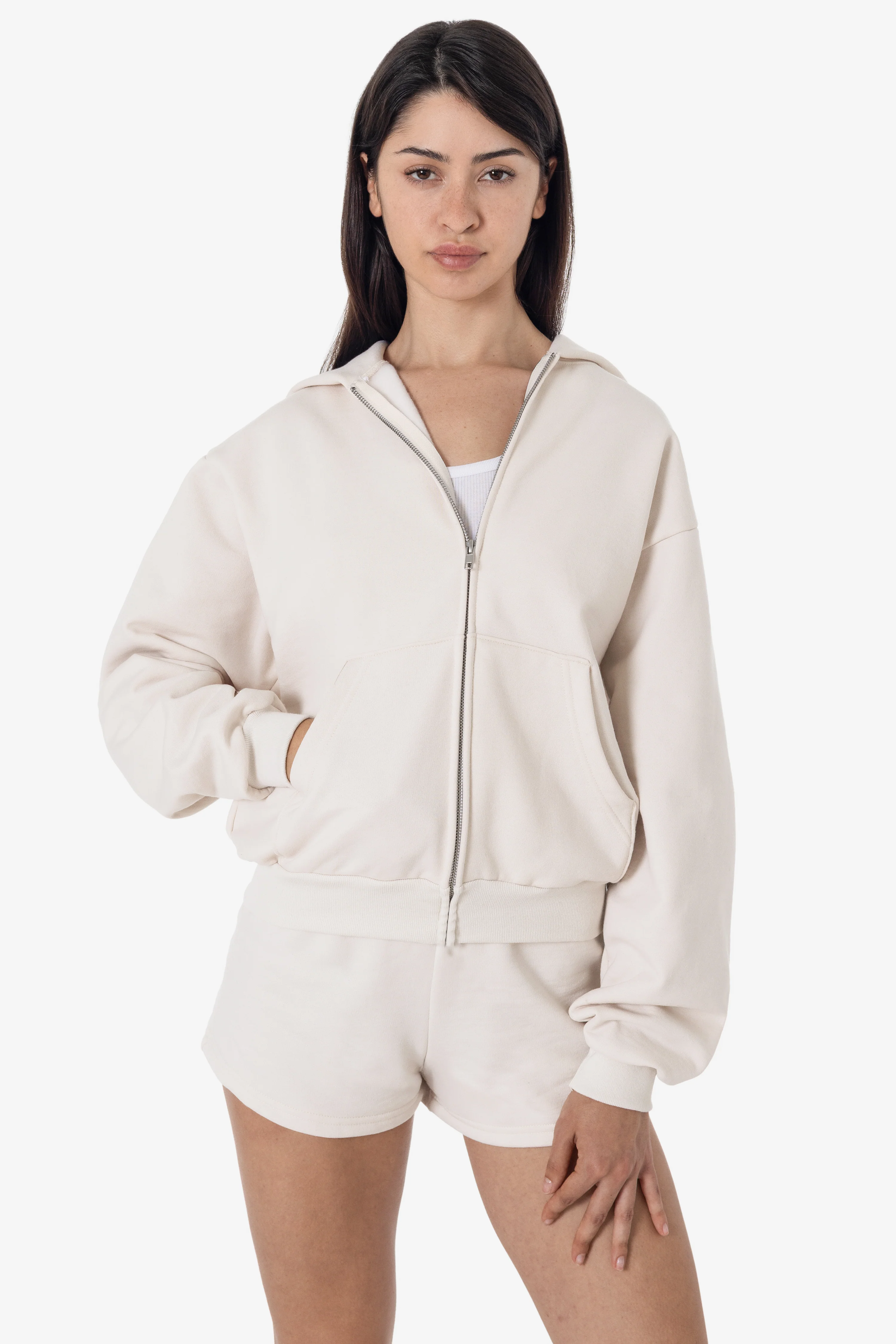 MWF10 - 10 oz. Mid-weight Poly Cotton Fleece Waist Length Zip-Up Hoodie - Image 13