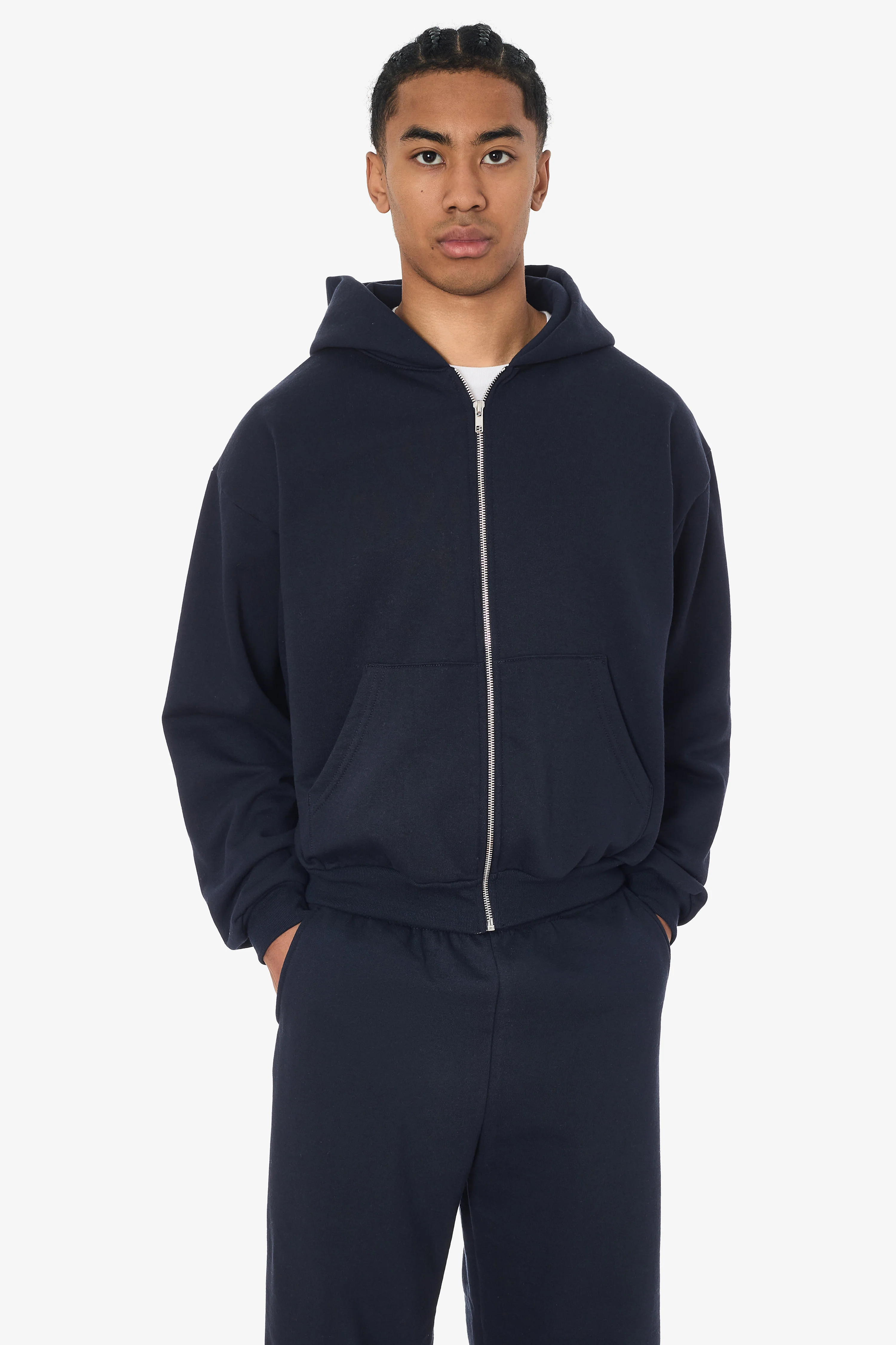 MWF10 - 10 oz. Mid-weight Poly Cotton Fleece Waist Length Zip-Up Hoodie - Image 17
