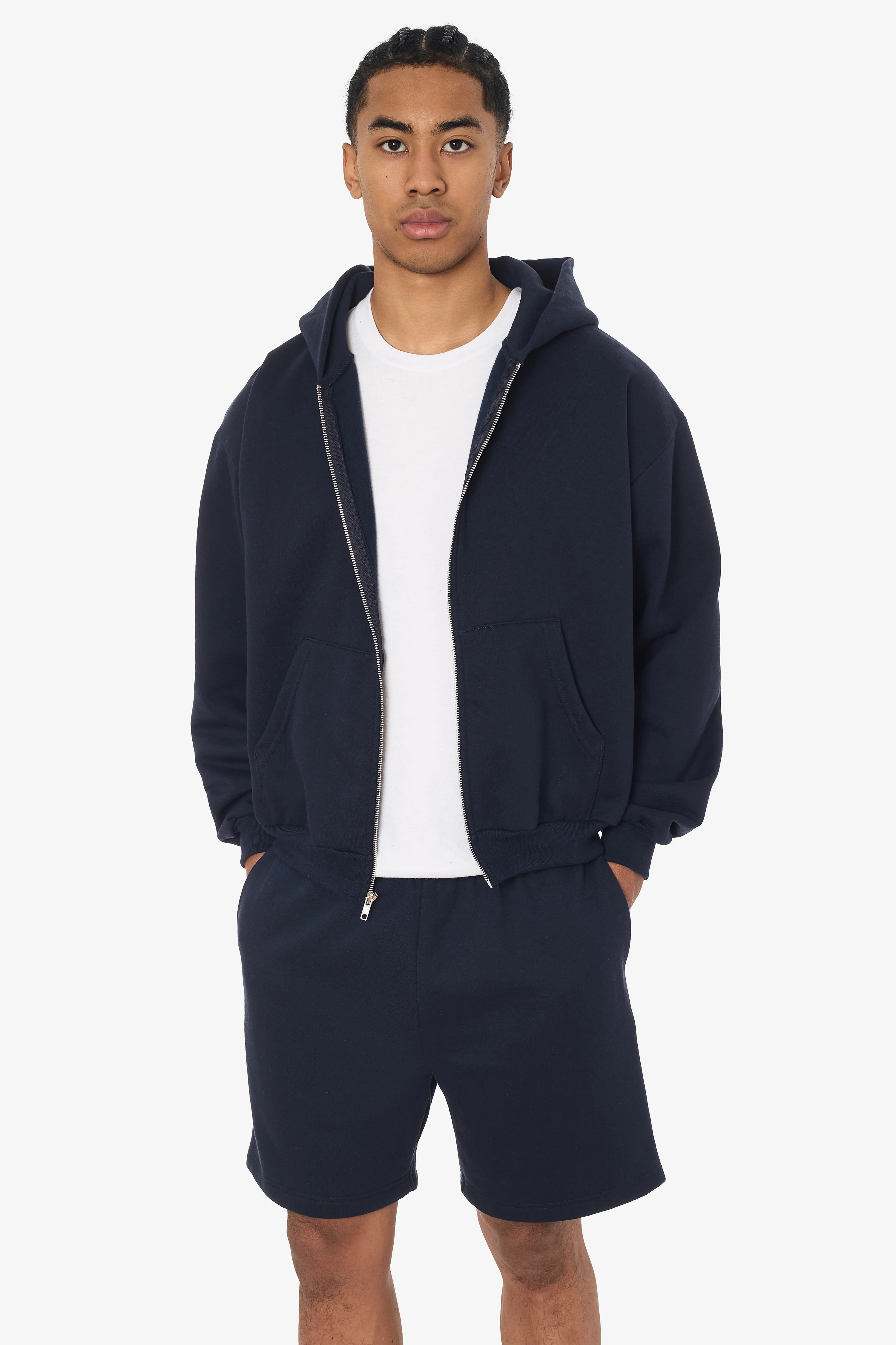 MWF10 - 10 oz. Mid-weight Poly Cotton Fleece Waist Length Zip-Up Hoodie - Image 19